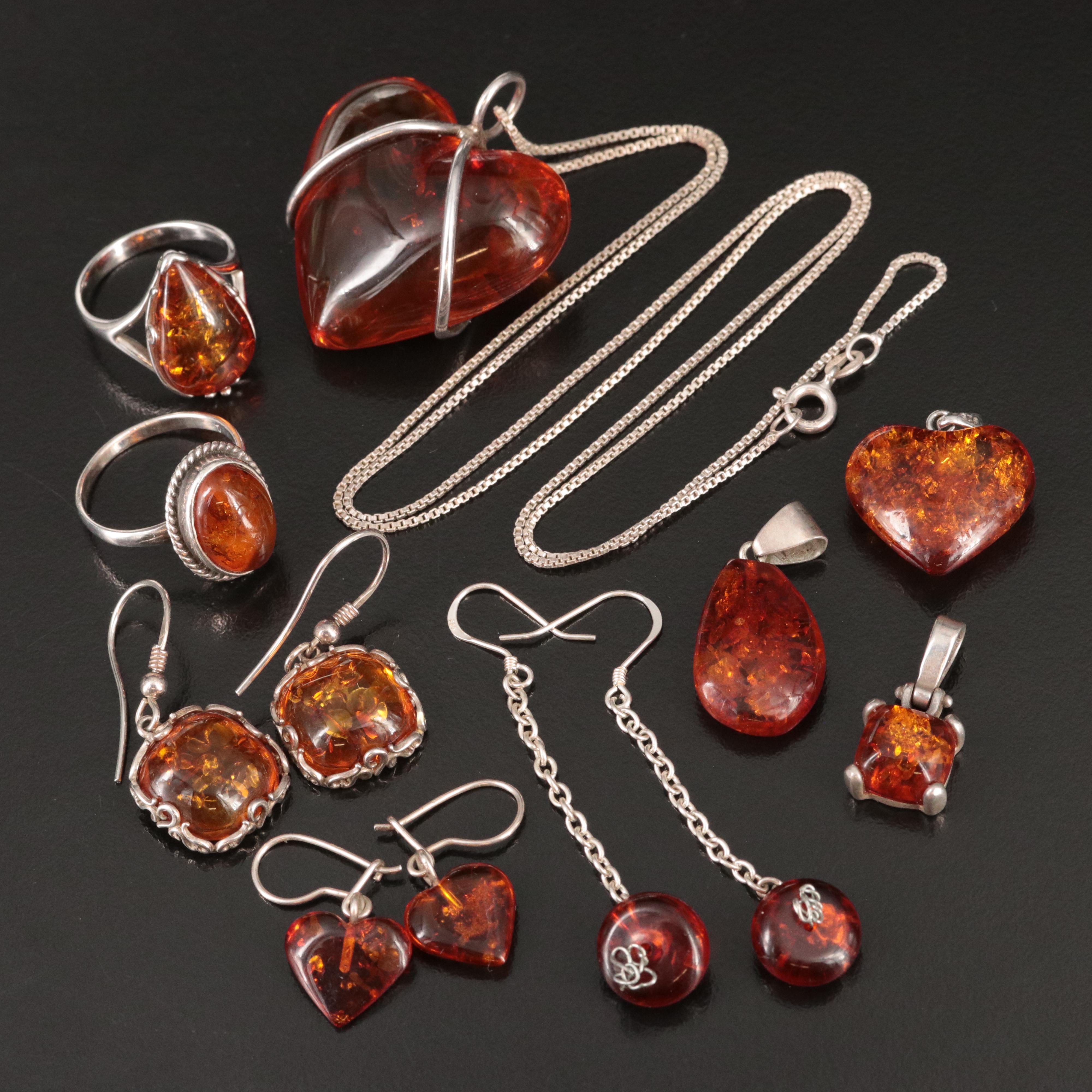 Sterling Amber Jewelry Collection