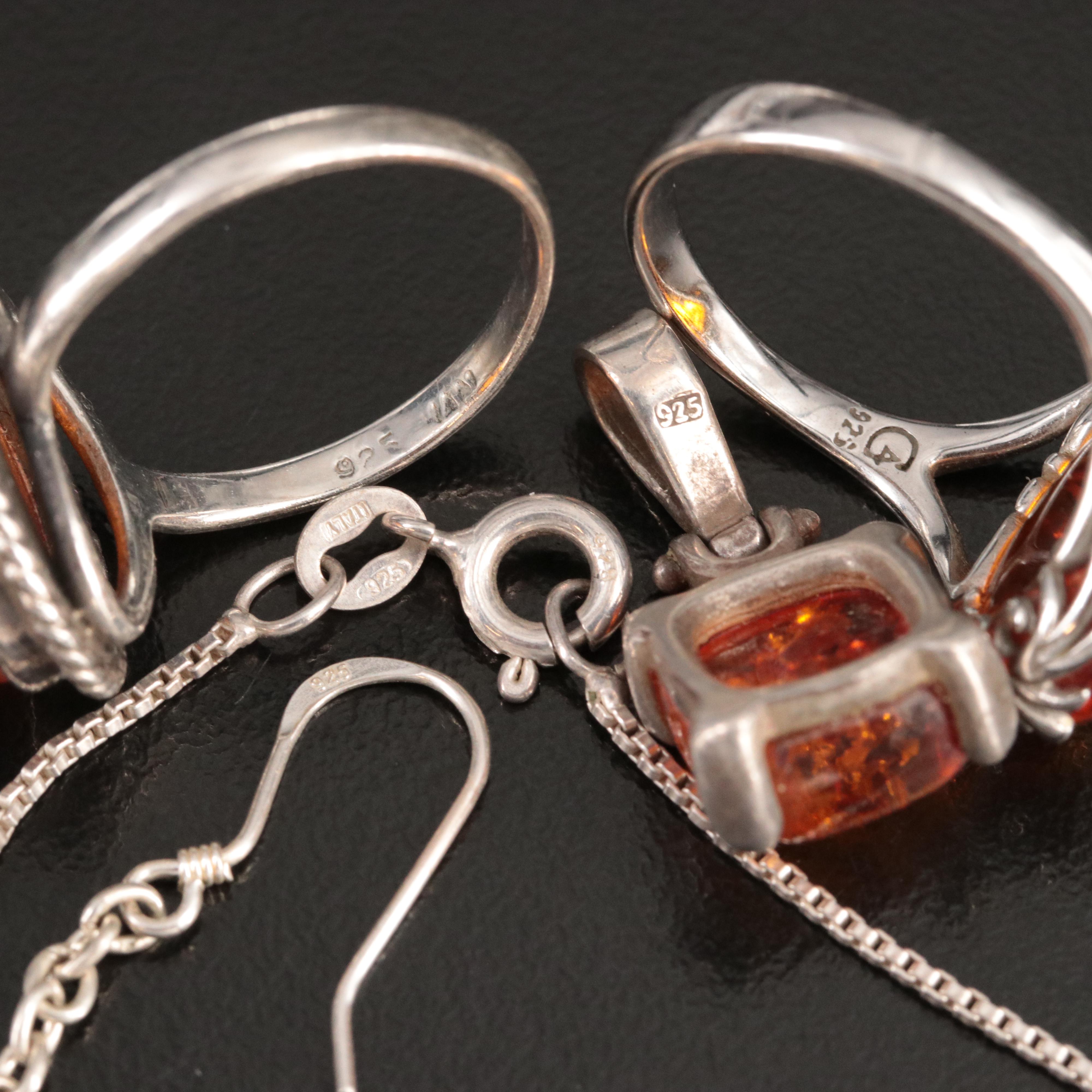 Sterling Amber Jewelry Collection