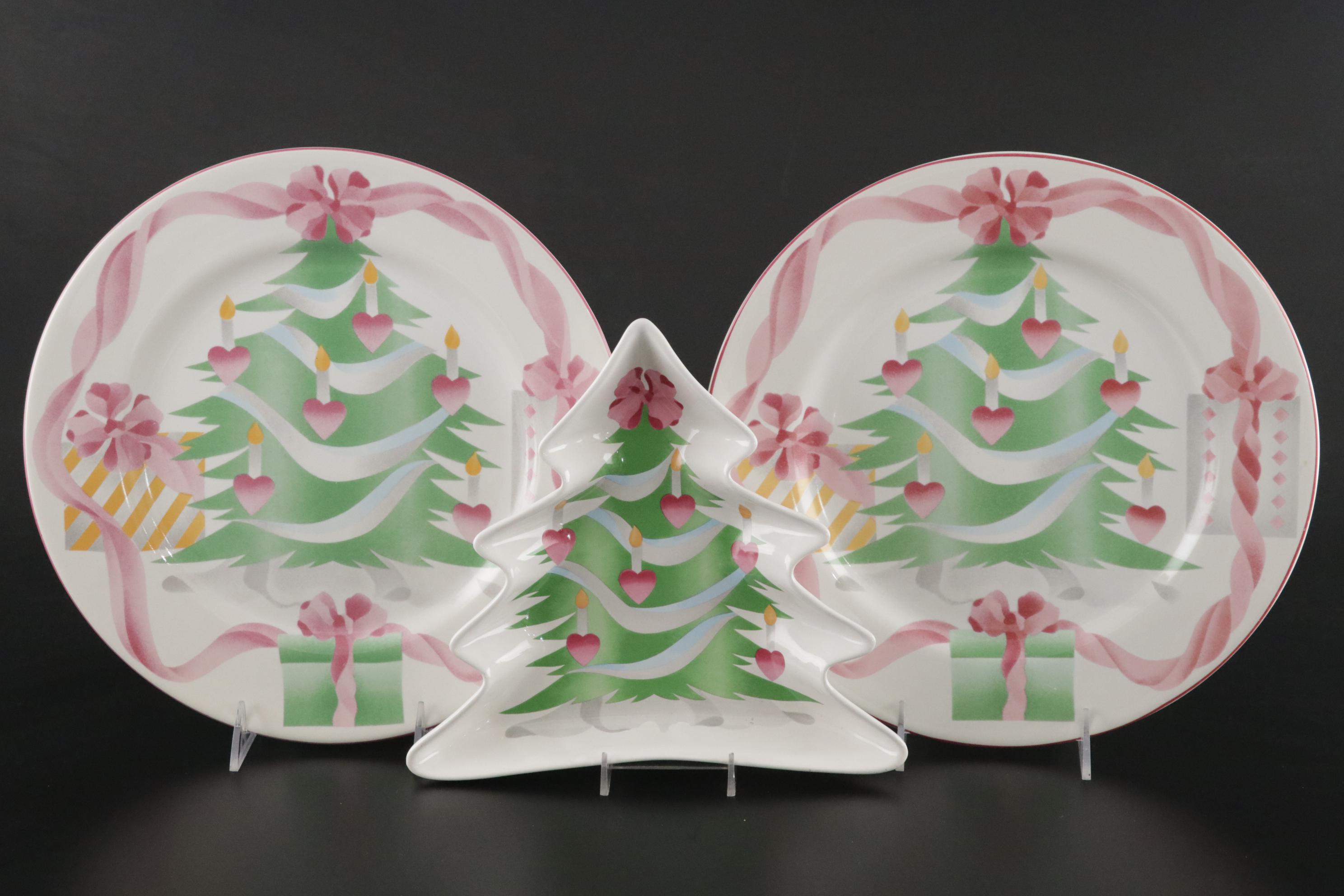 Sango "Home for Christmas" Ceramic Dinnerware, Late 20th Century
