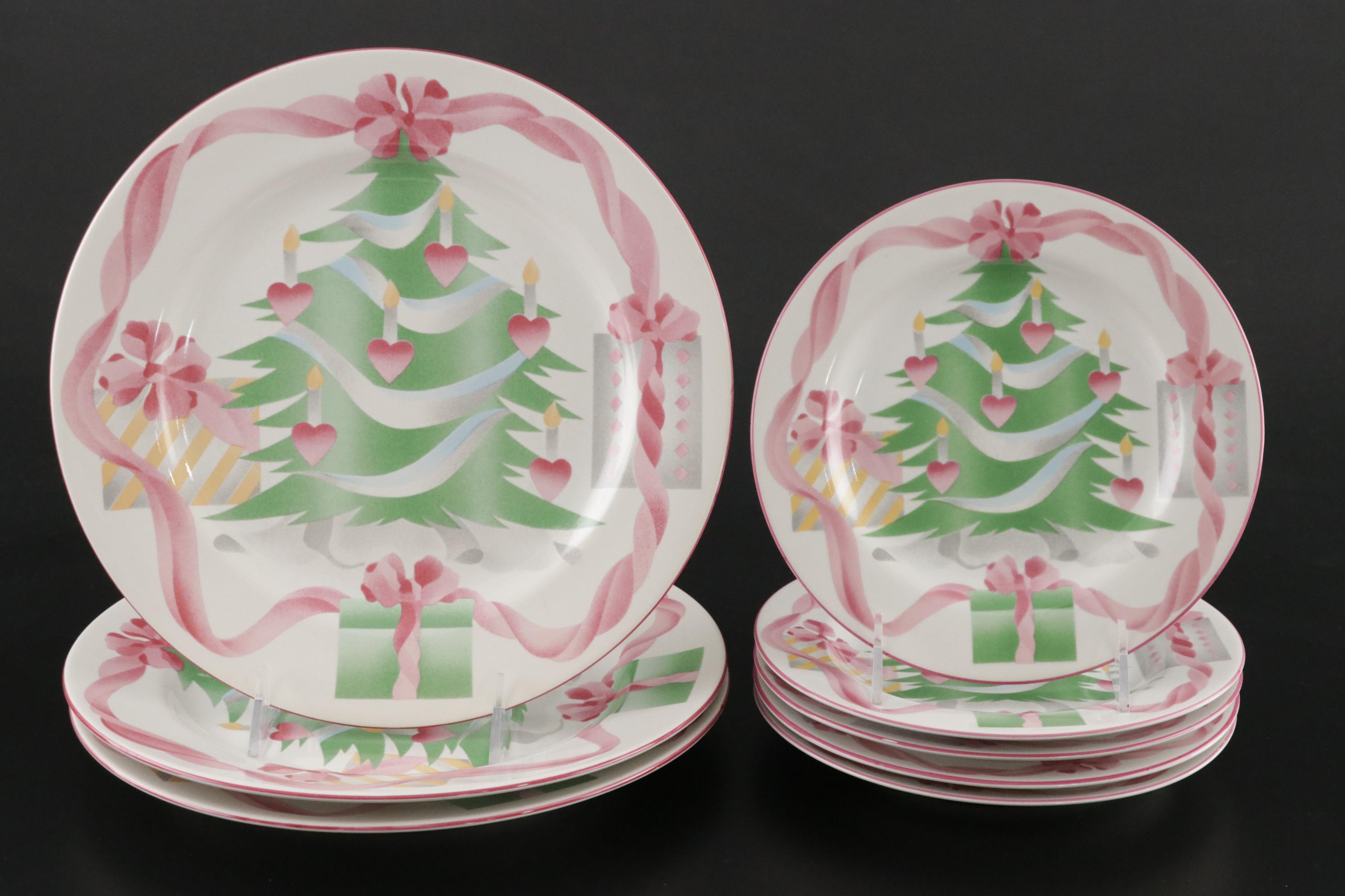 Sango "Home for Christmas" Ceramic Dinnerware, Late 20th Century