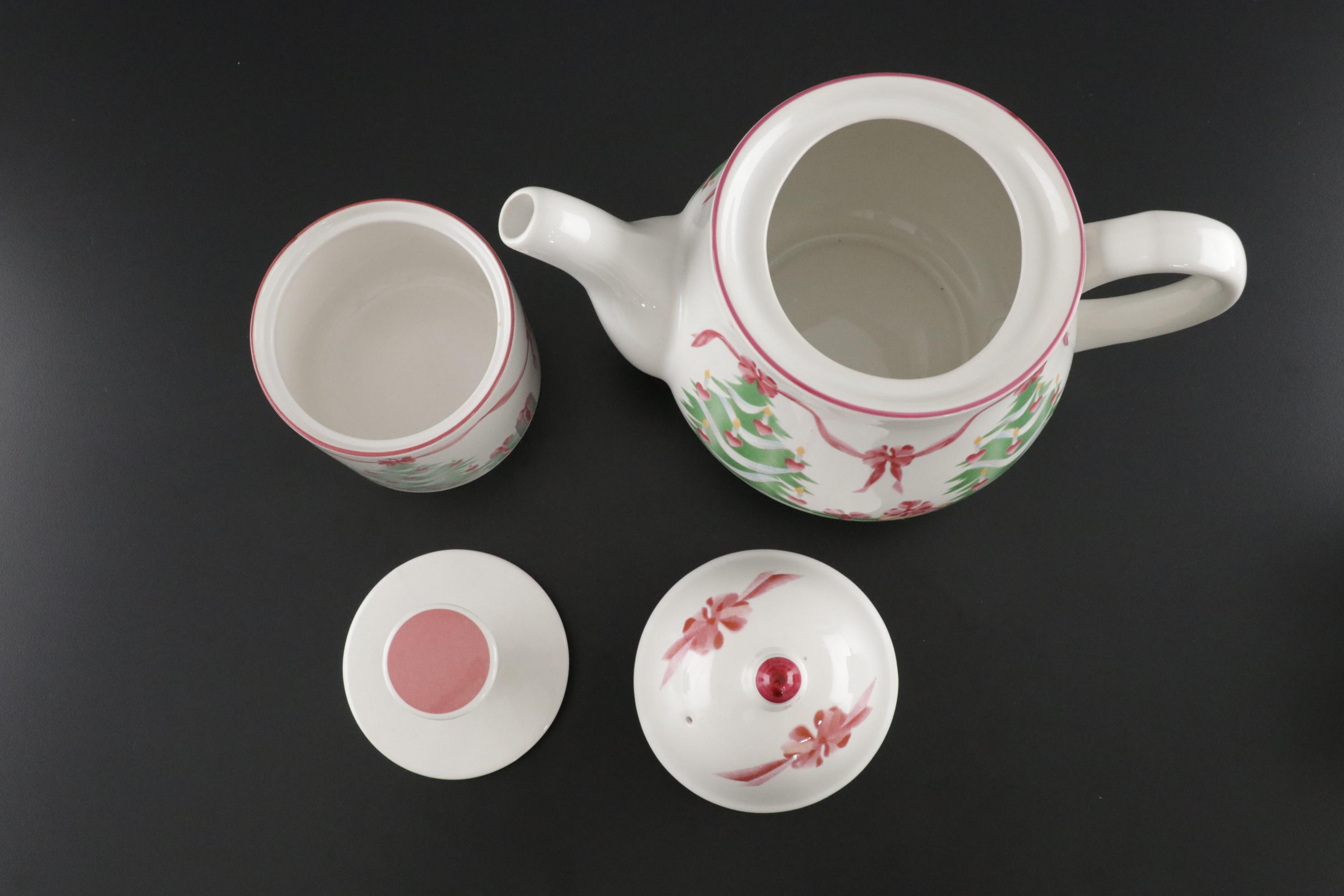 Sango "Home for Christmas" Ceramic Dinnerware, Late 20th Century
