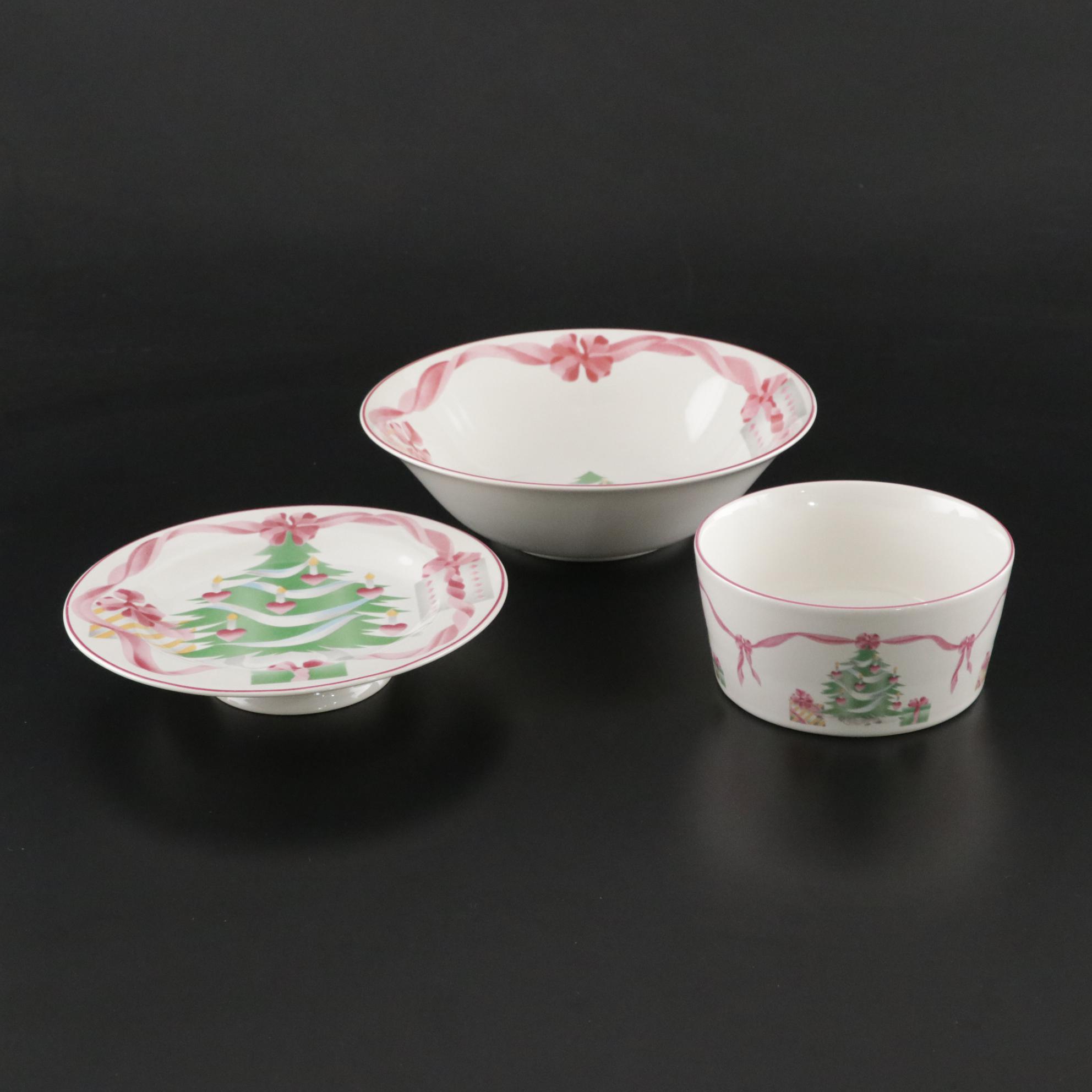 Sango "Home for Christmas" Ceramic Dinnerware, Late 20th Century