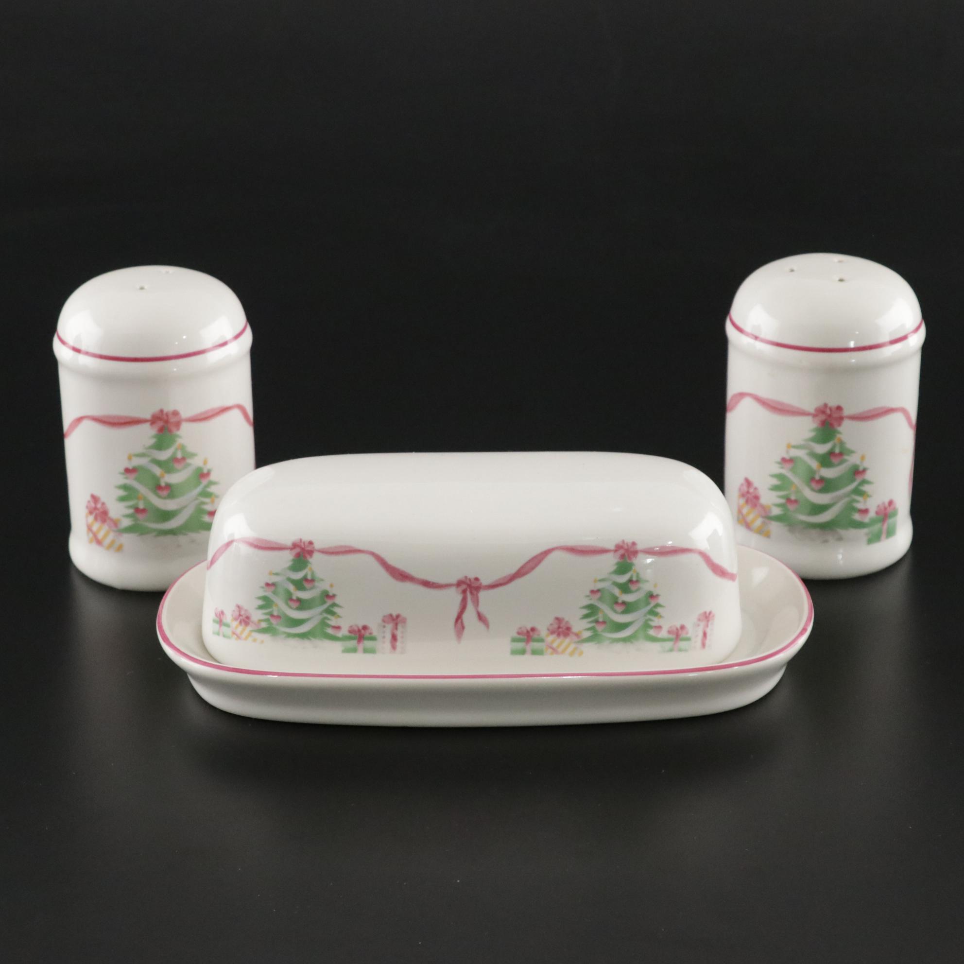 Sango "Home for Christmas" Ceramic Dinnerware, Late 20th Century