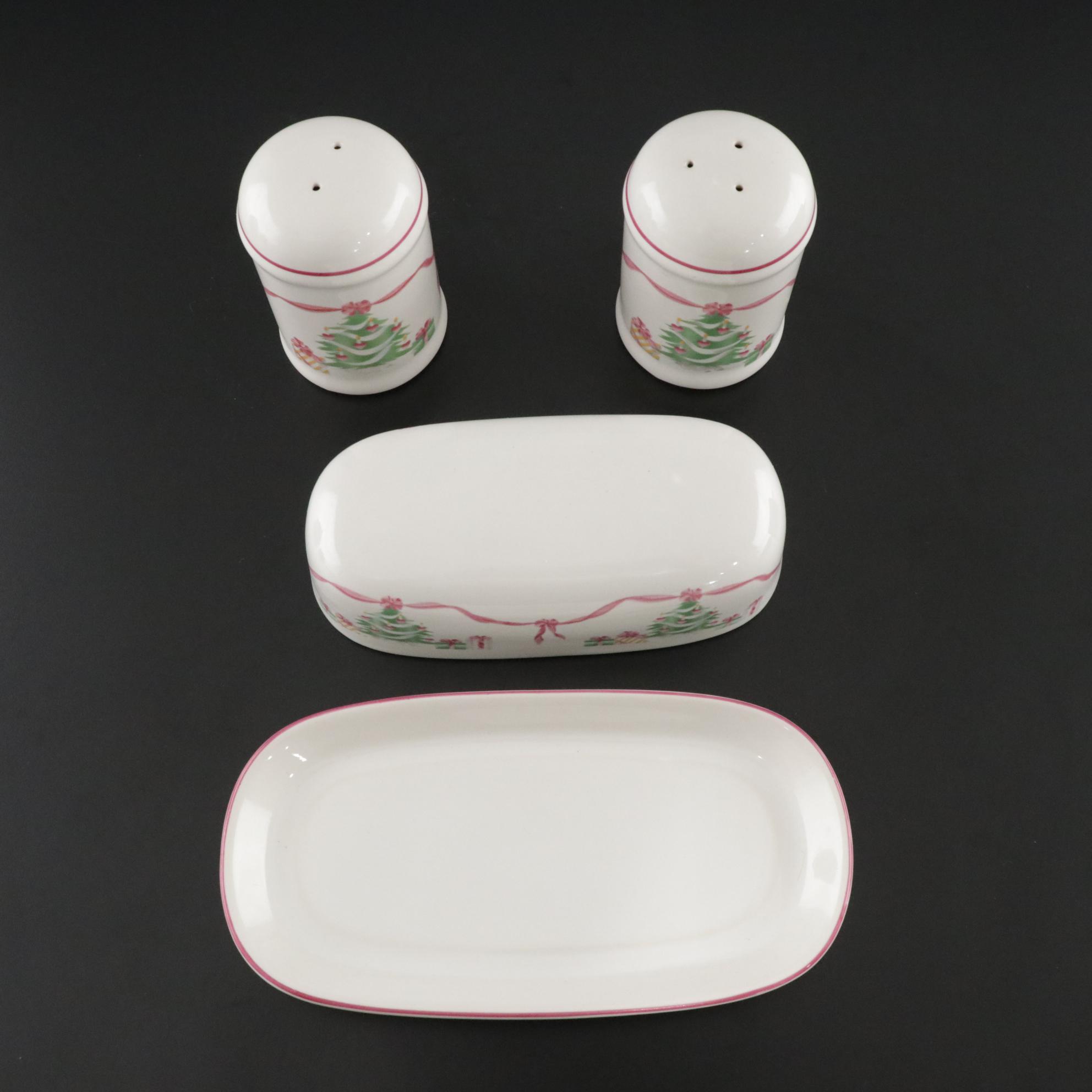 Sango "Home for Christmas" Ceramic Dinnerware, Late 20th Century