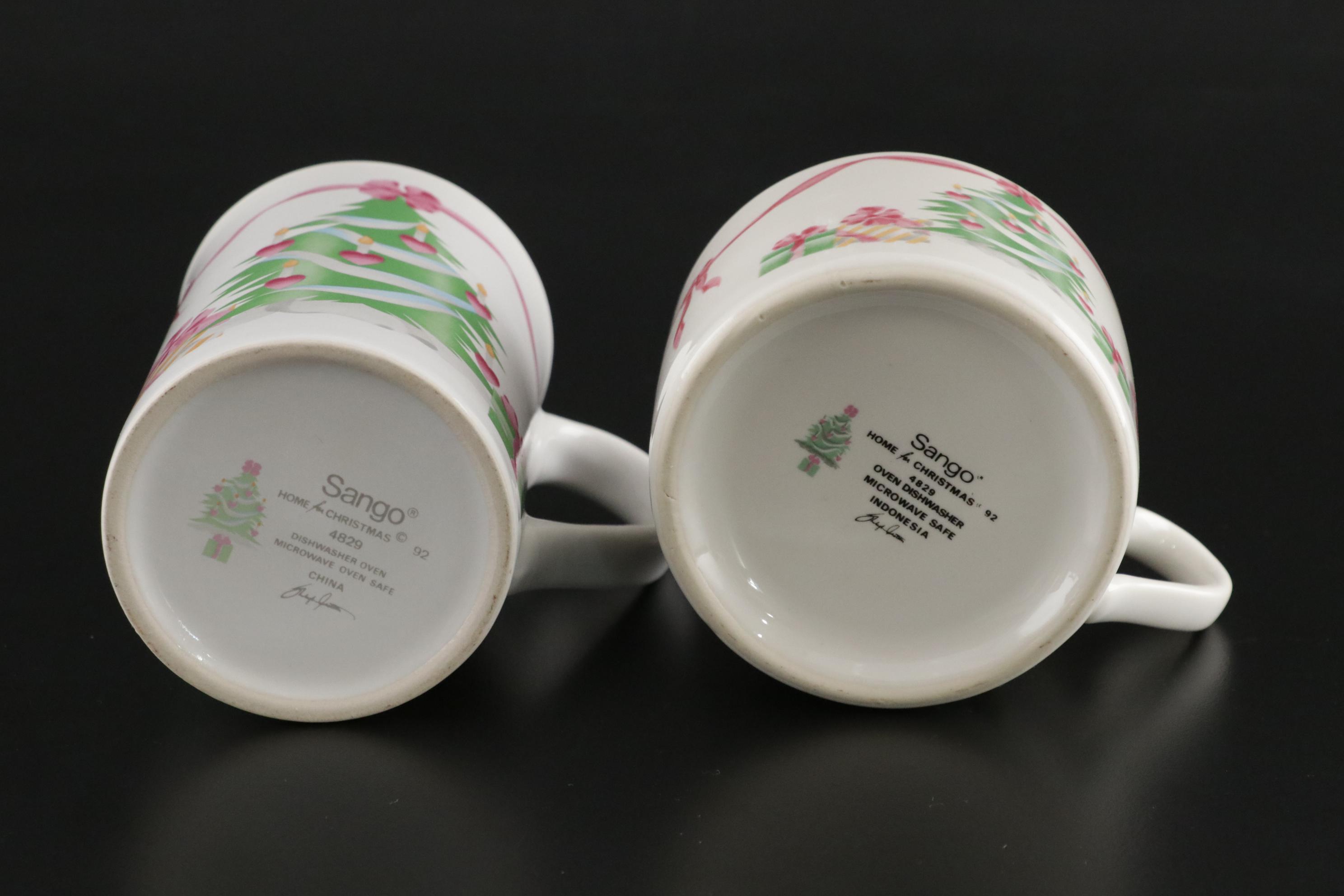 Sango "Home for Christmas" Ceramic Dinnerware, Late 20th Century