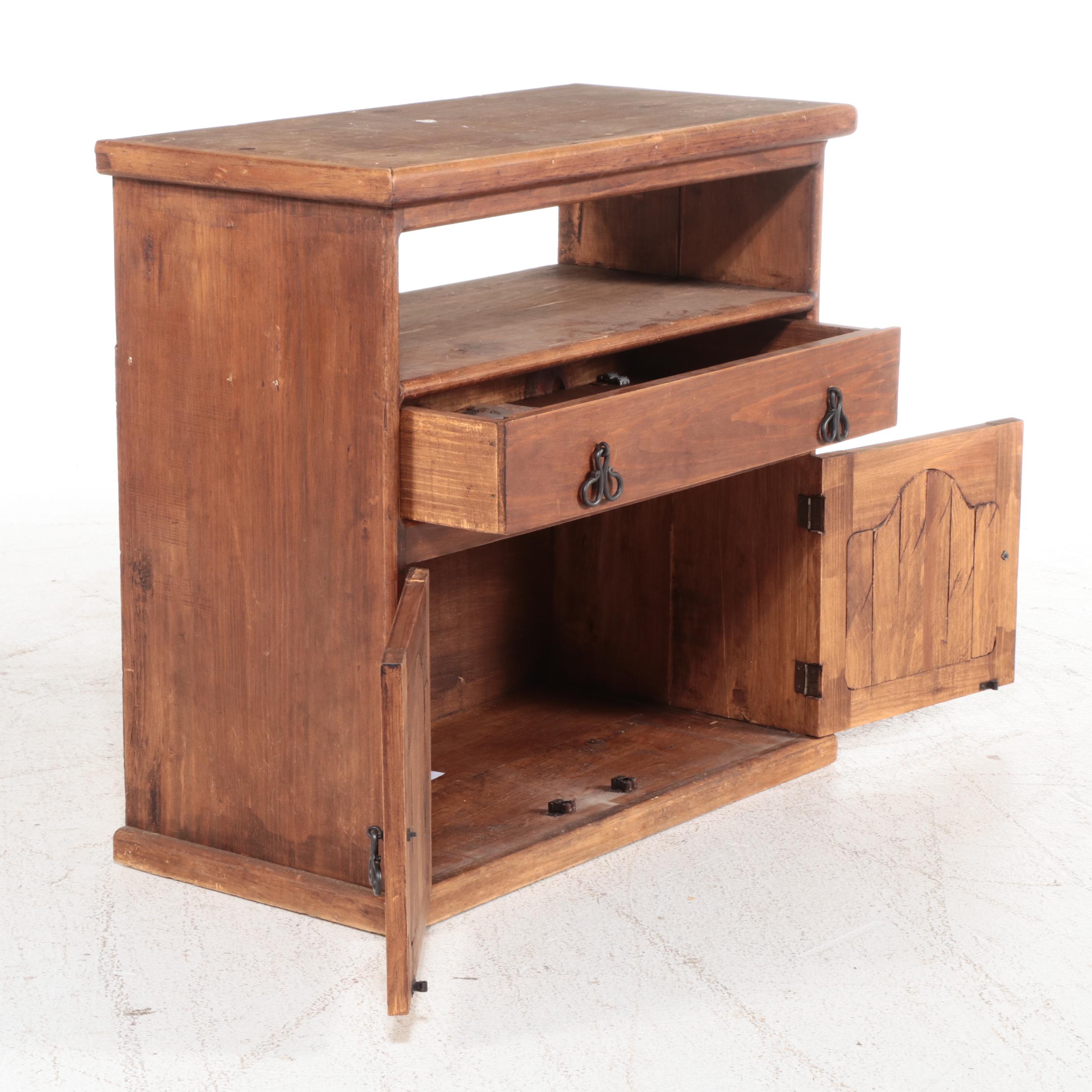 Spanish Colonial Style Pine Television Stand