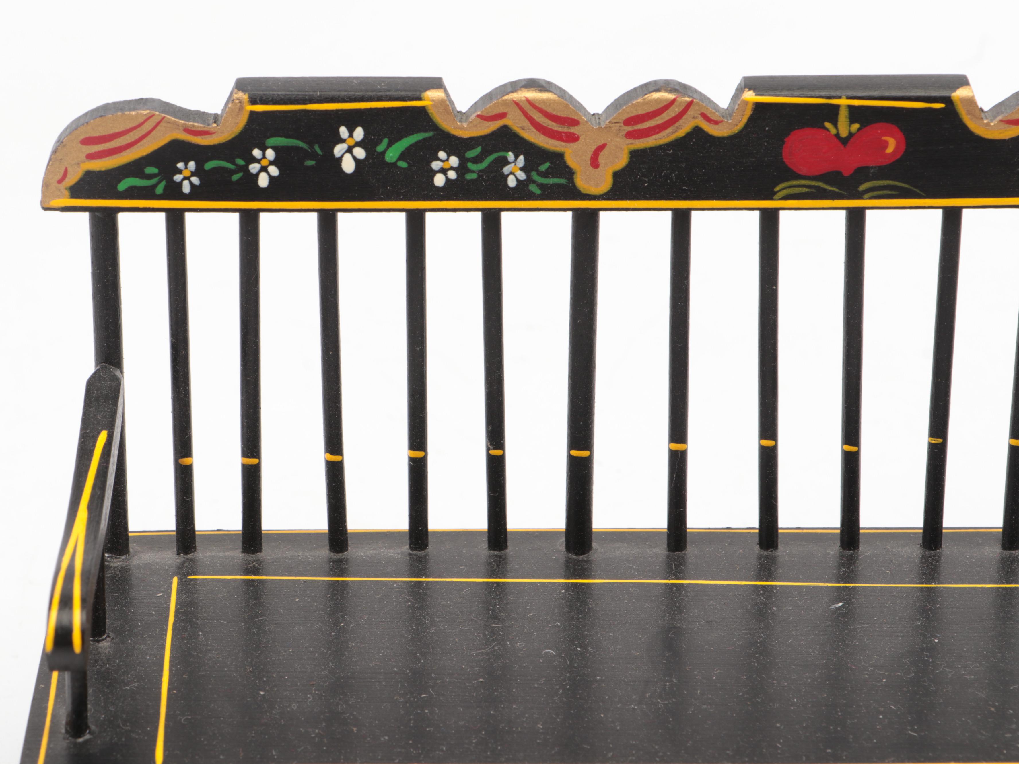 Gail Wilson Desings "Miss Liberty" Wooden Doll with Other Miniatures