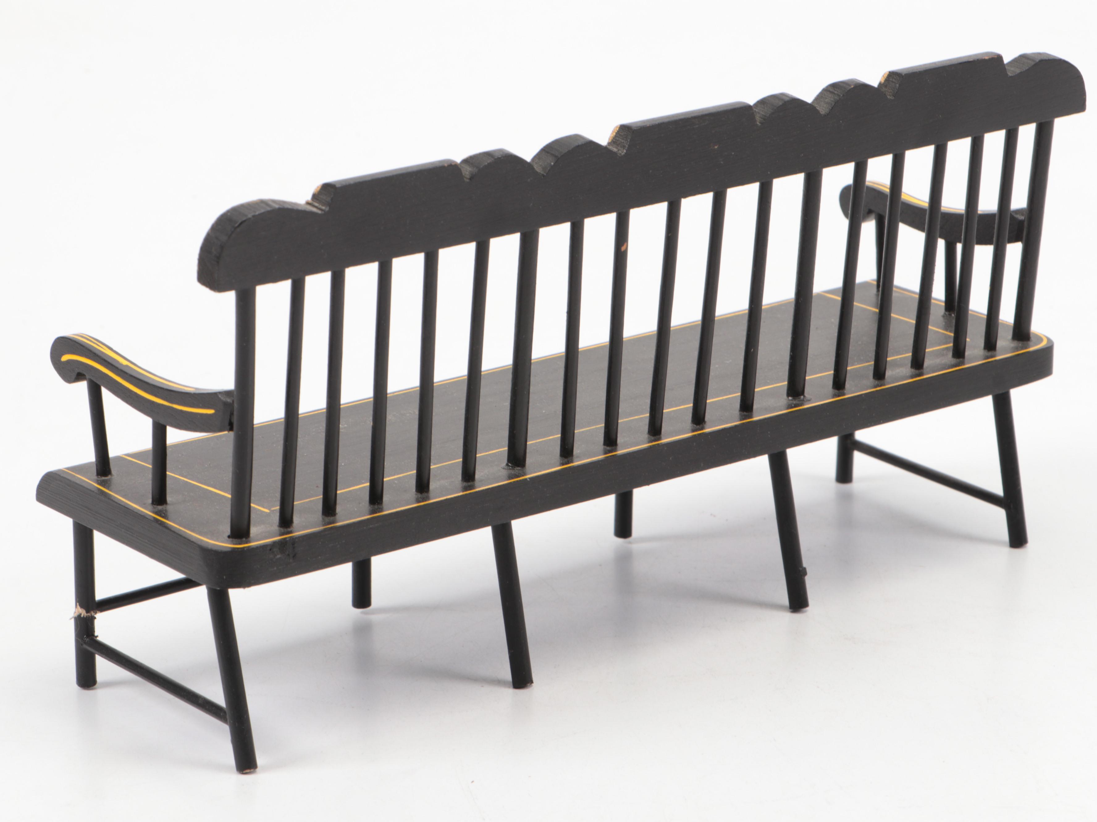 Gail Wilson Desings "Miss Liberty" Wooden Doll with Other Miniatures