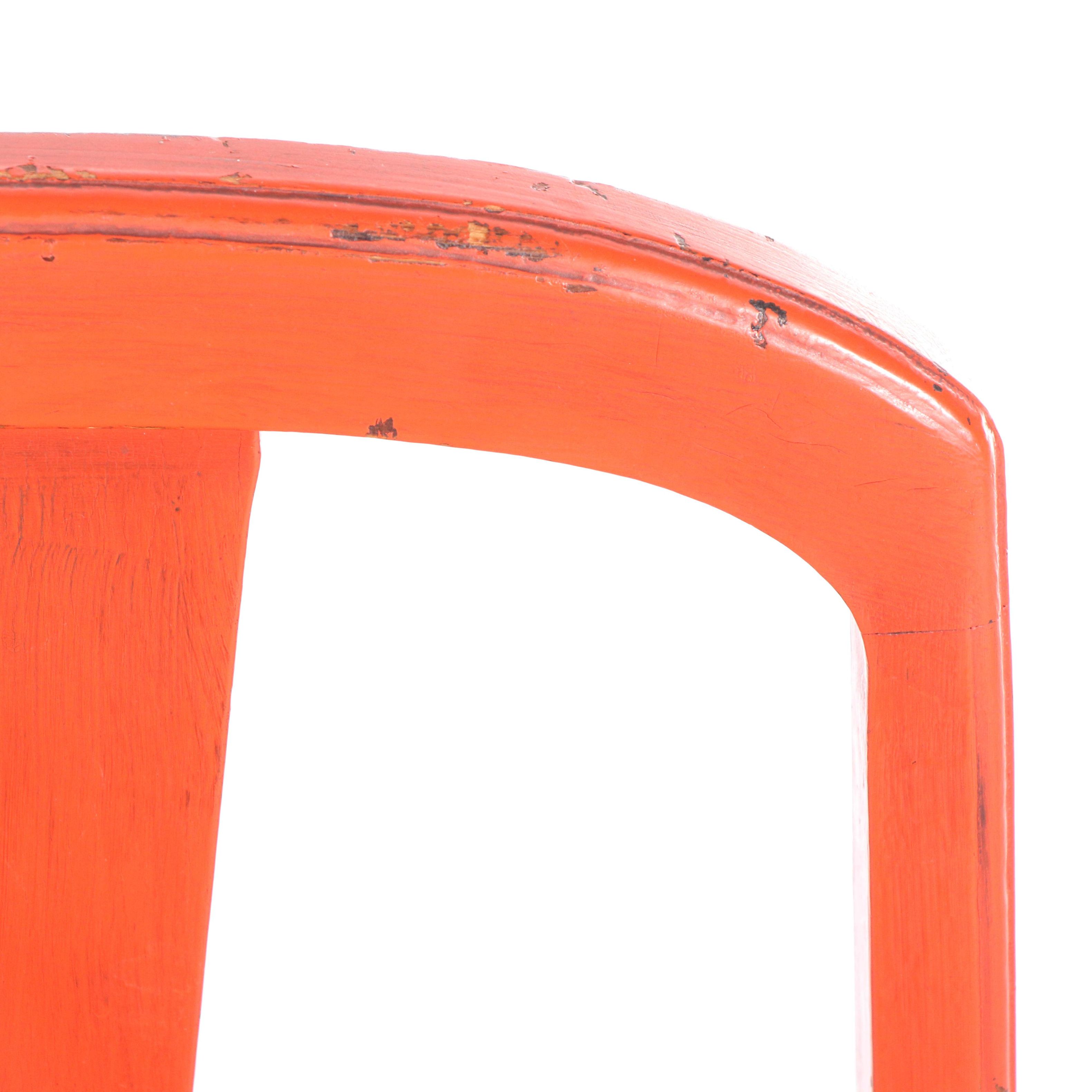 Art Deco Style Painted Wood Fiddle Back Char with Woven Seat, Mid-20th Century