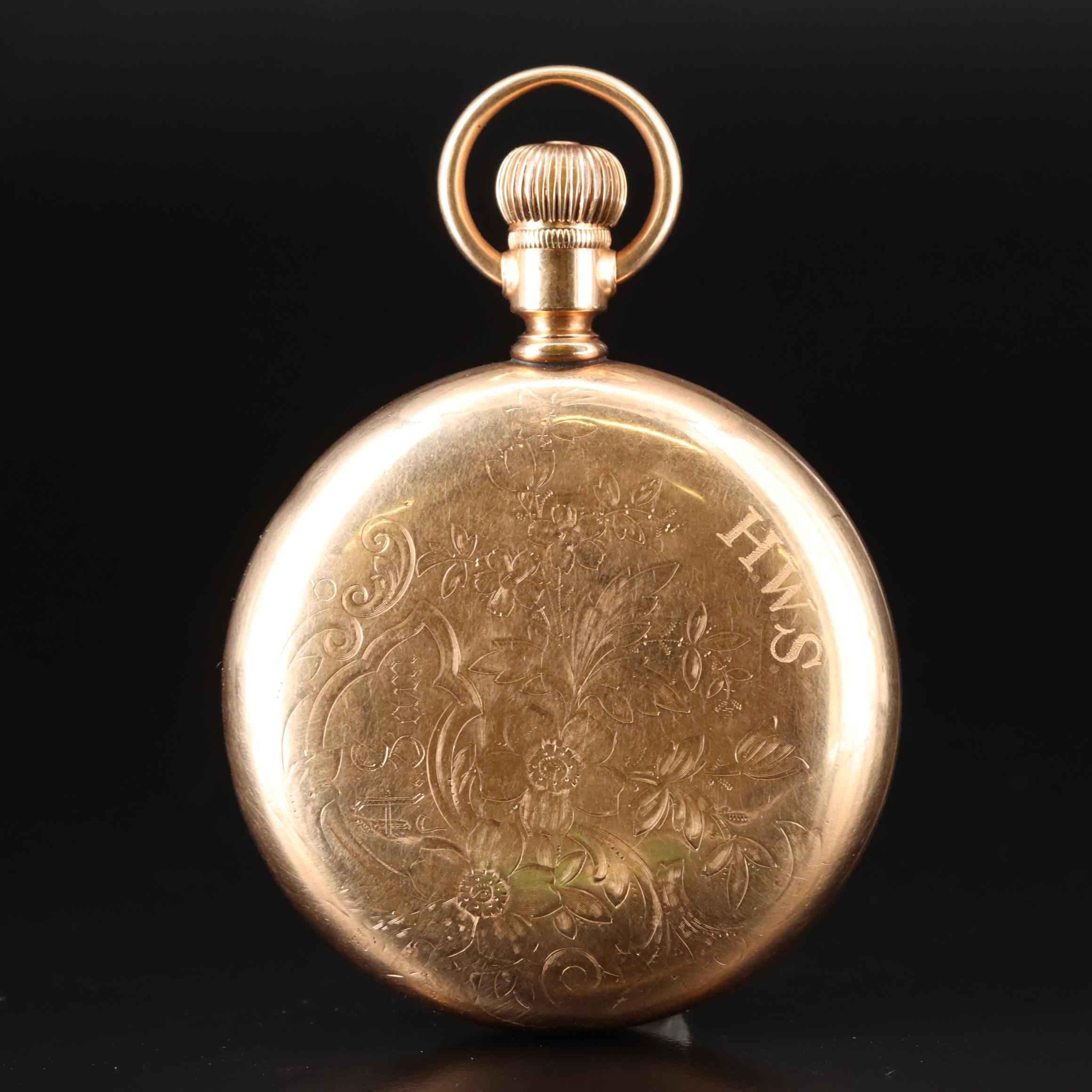 1903 Hamilton Watch Co. Side Winder Double Sunk Dial Pocket Watch