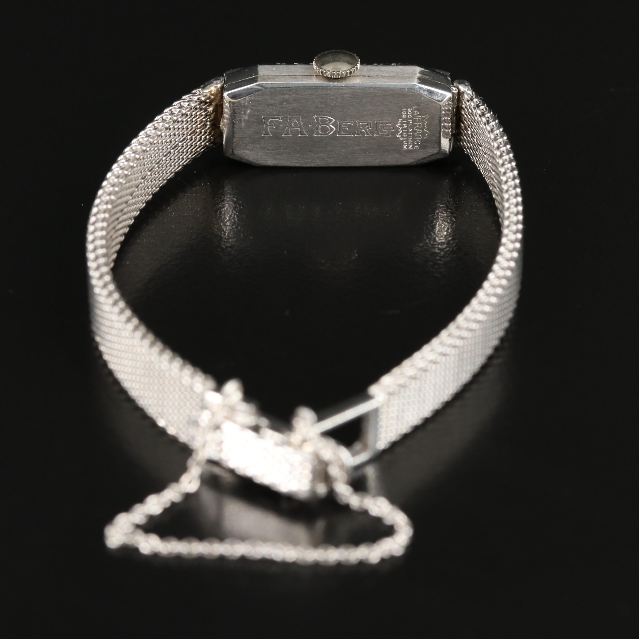 Vintage Platinum Harman Diamond Case and 14K Band Watch