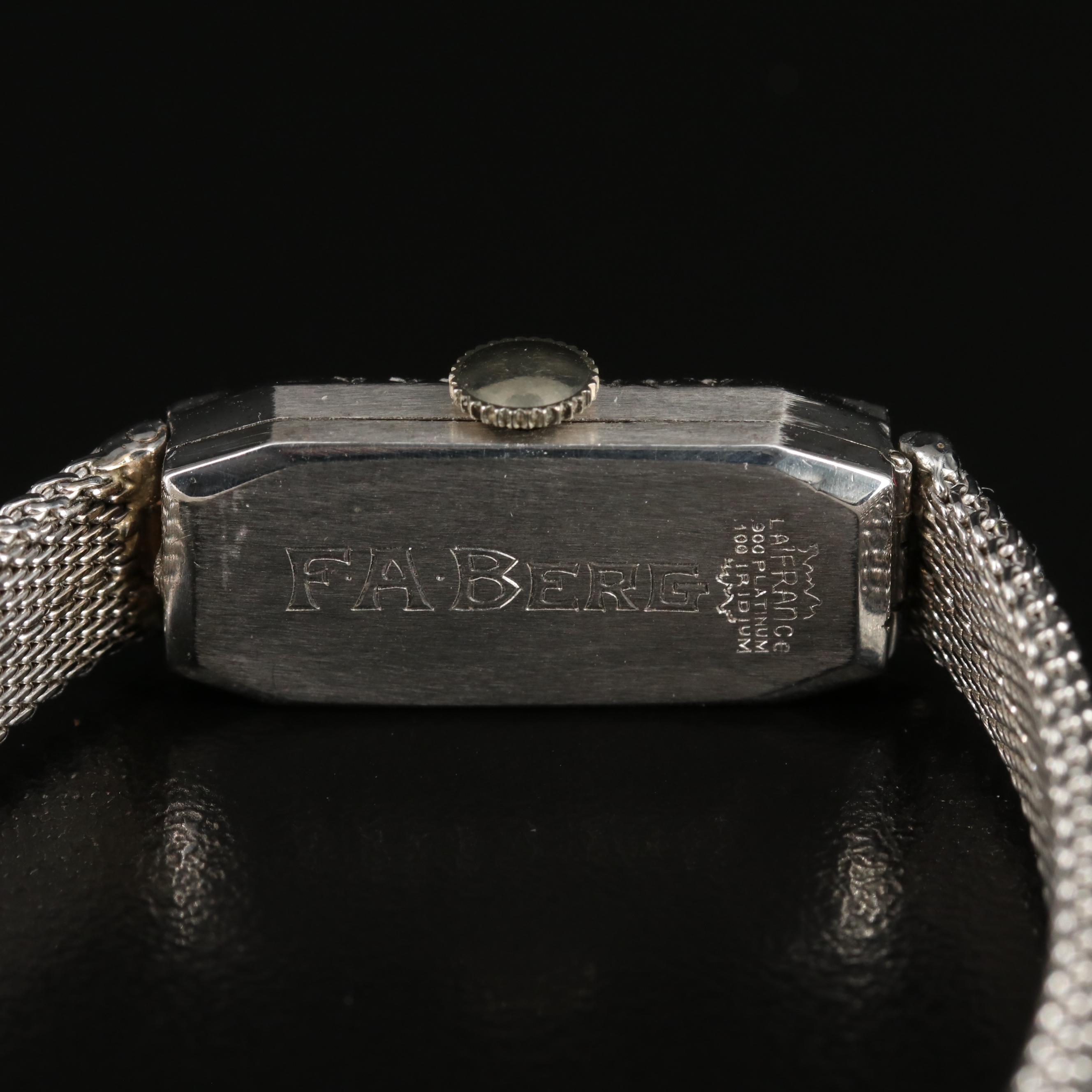 Vintage Platinum Harman Diamond Case and 14K Band Watch