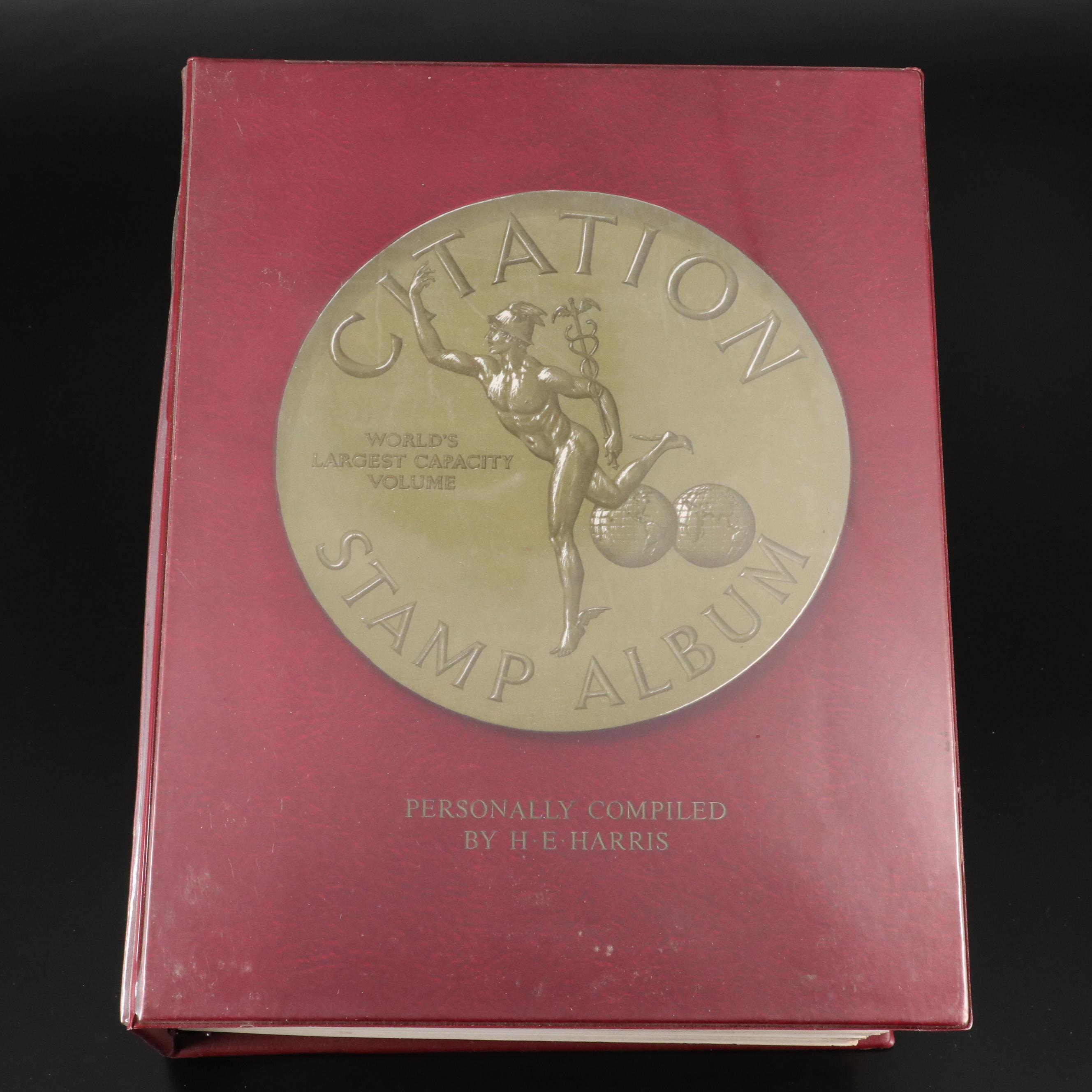 U.S. and World Stamp Collection in a Harris Citation Stamp Album