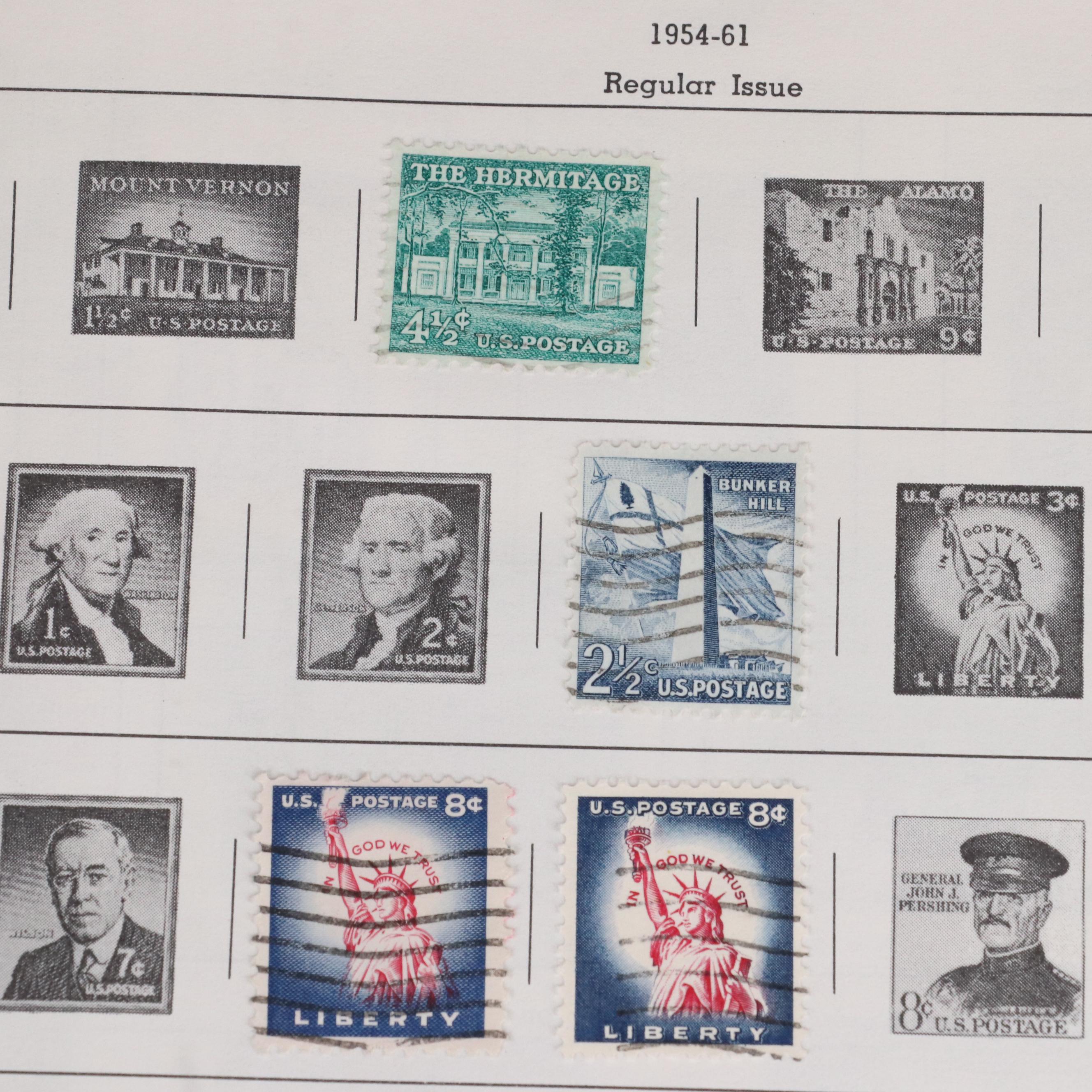 U.S. and World Stamp Collection in a Harris Citation Stamp Album