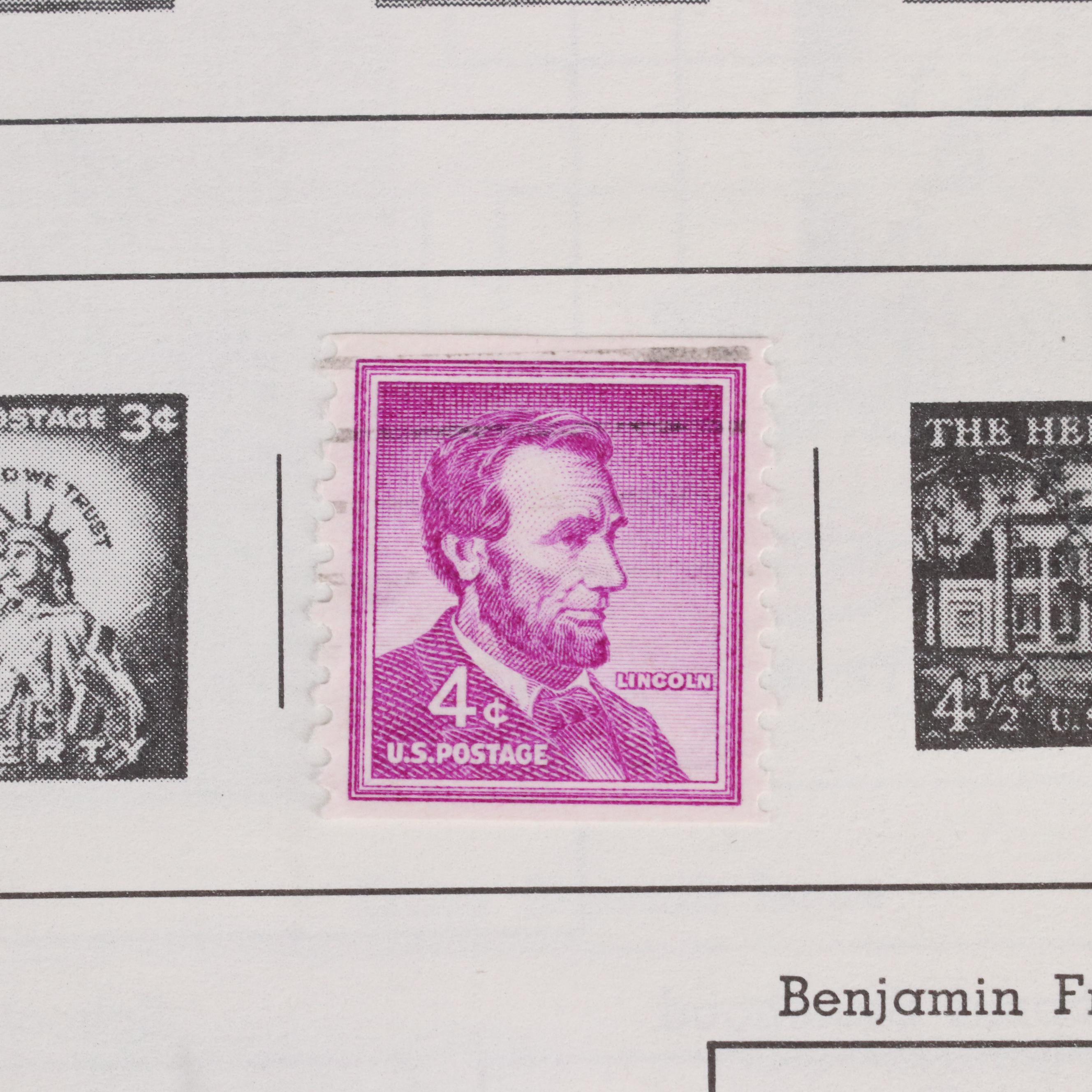 U.S. and World Stamp Collection in a Harris Citation Stamp Album