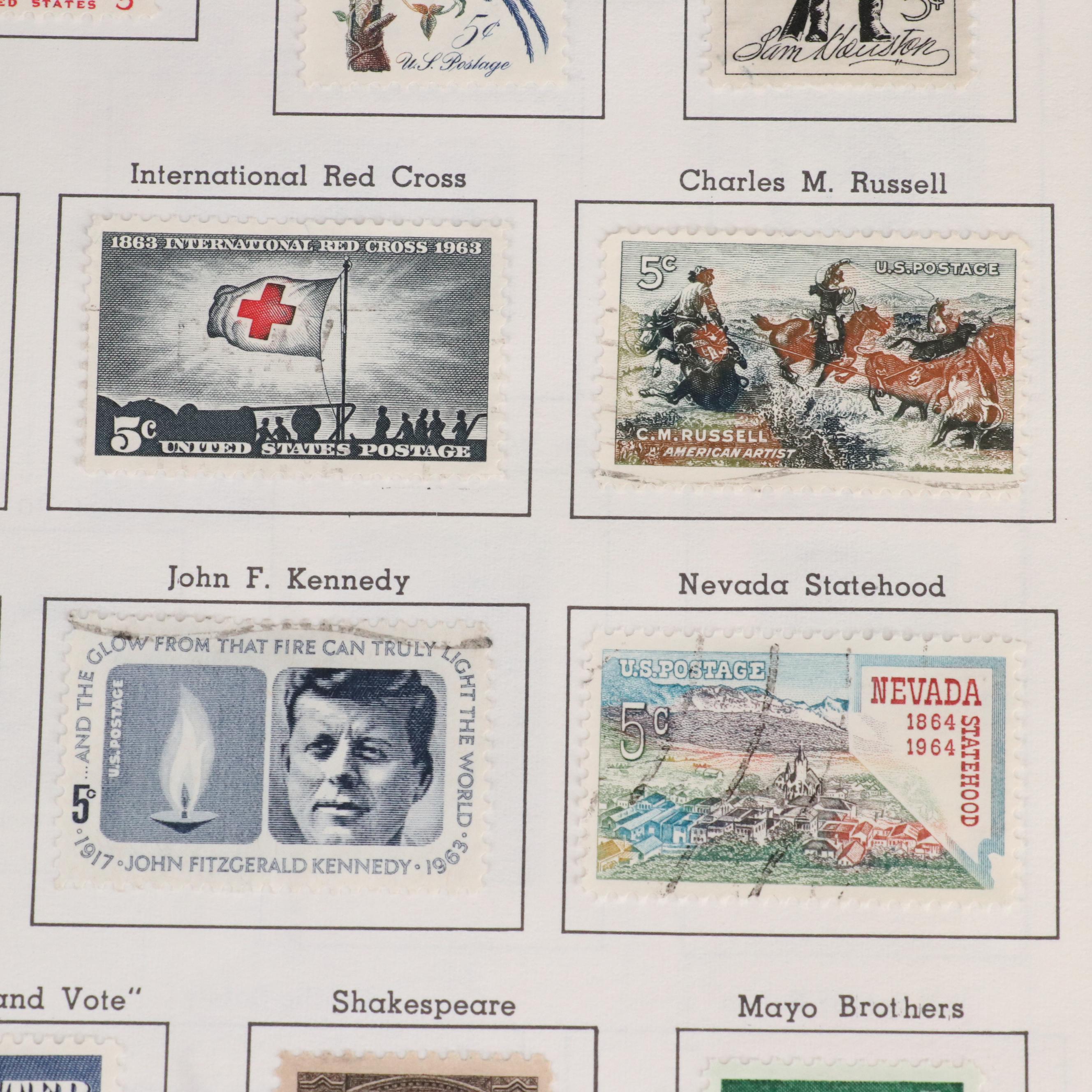 U.S. and World Stamp Collection in a Harris Citation Stamp Album