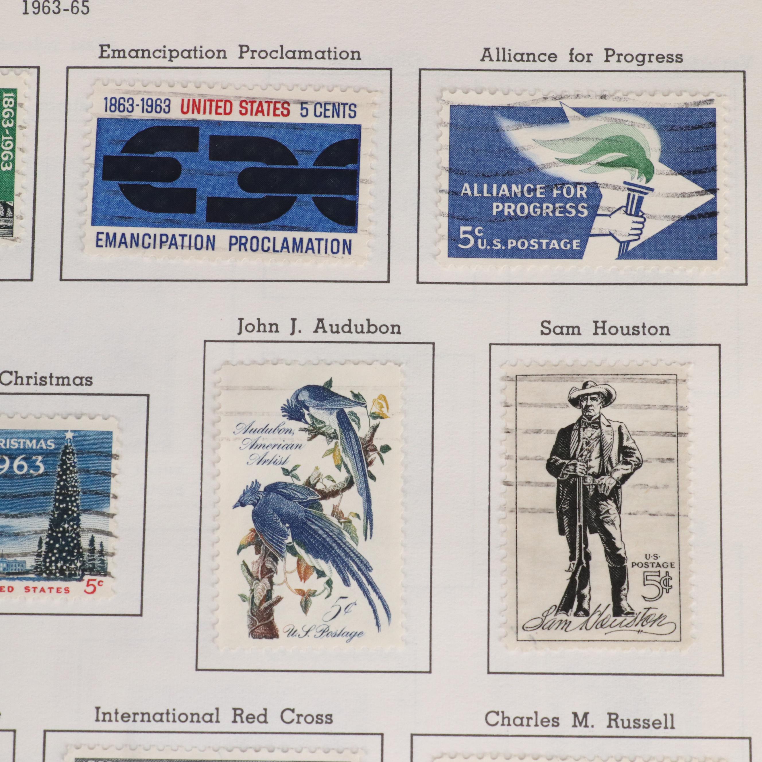 U.S. and World Stamp Collection in a Harris Citation Stamp Album