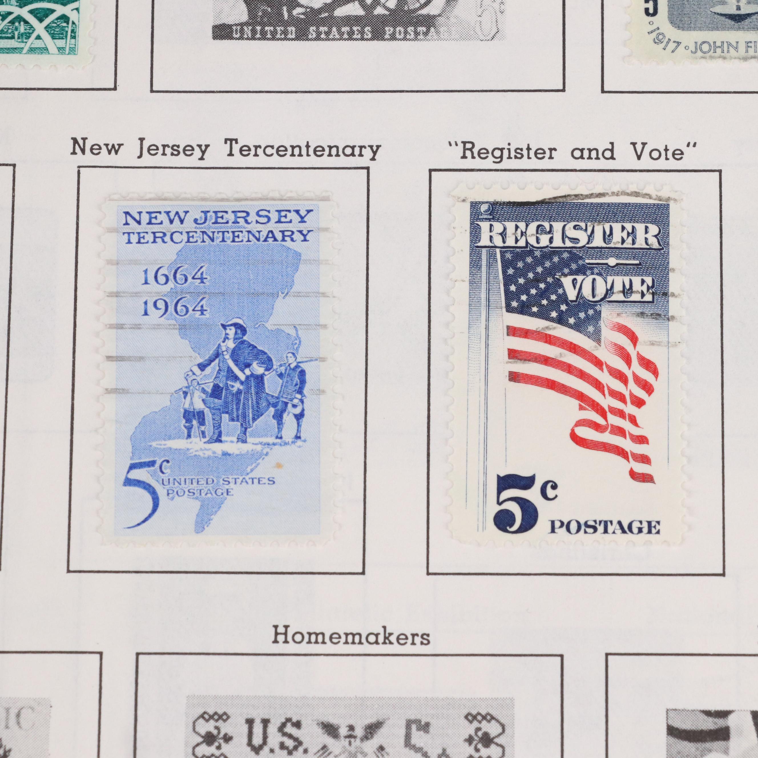 U.S. and World Stamp Collection in a Harris Citation Stamp Album