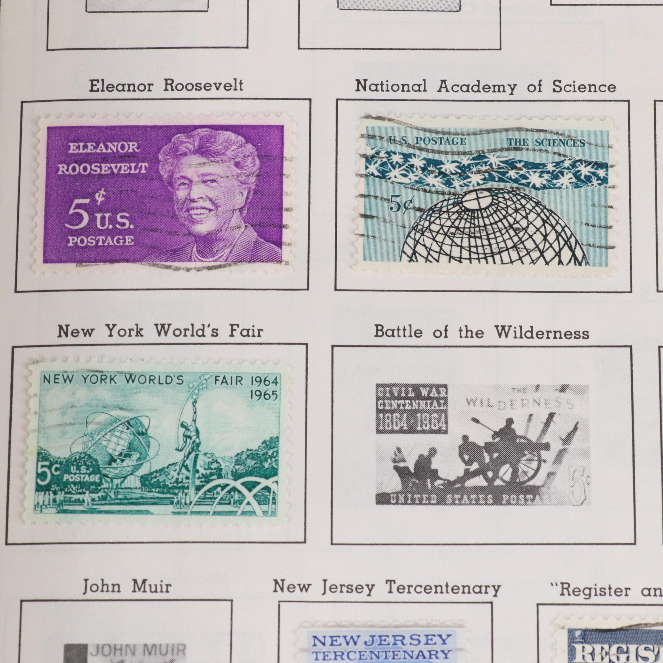 U.S. and World Stamp Collection in a Harris Citation Stamp Album