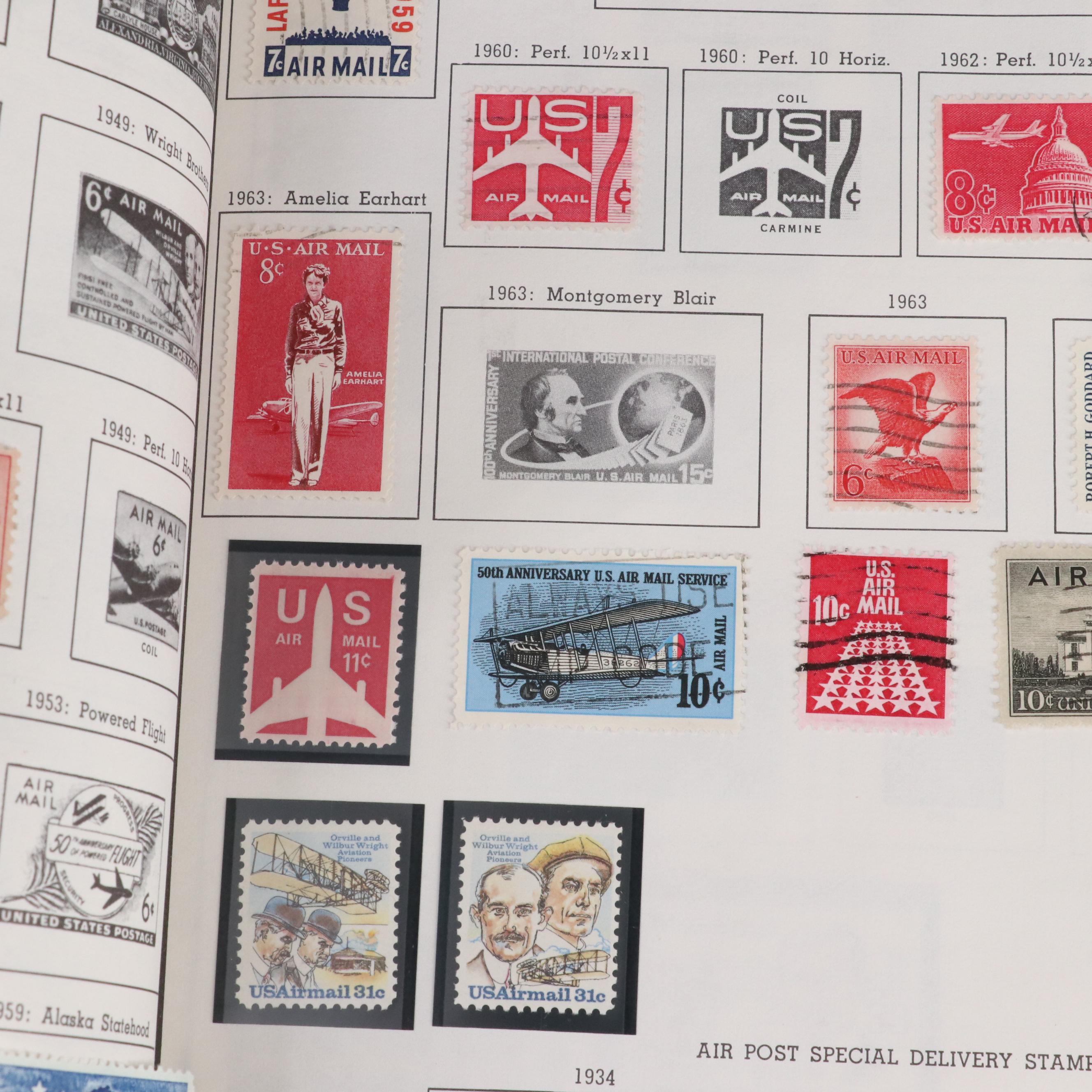 U.S. and World Stamp Collection in a Harris Citation Stamp Album