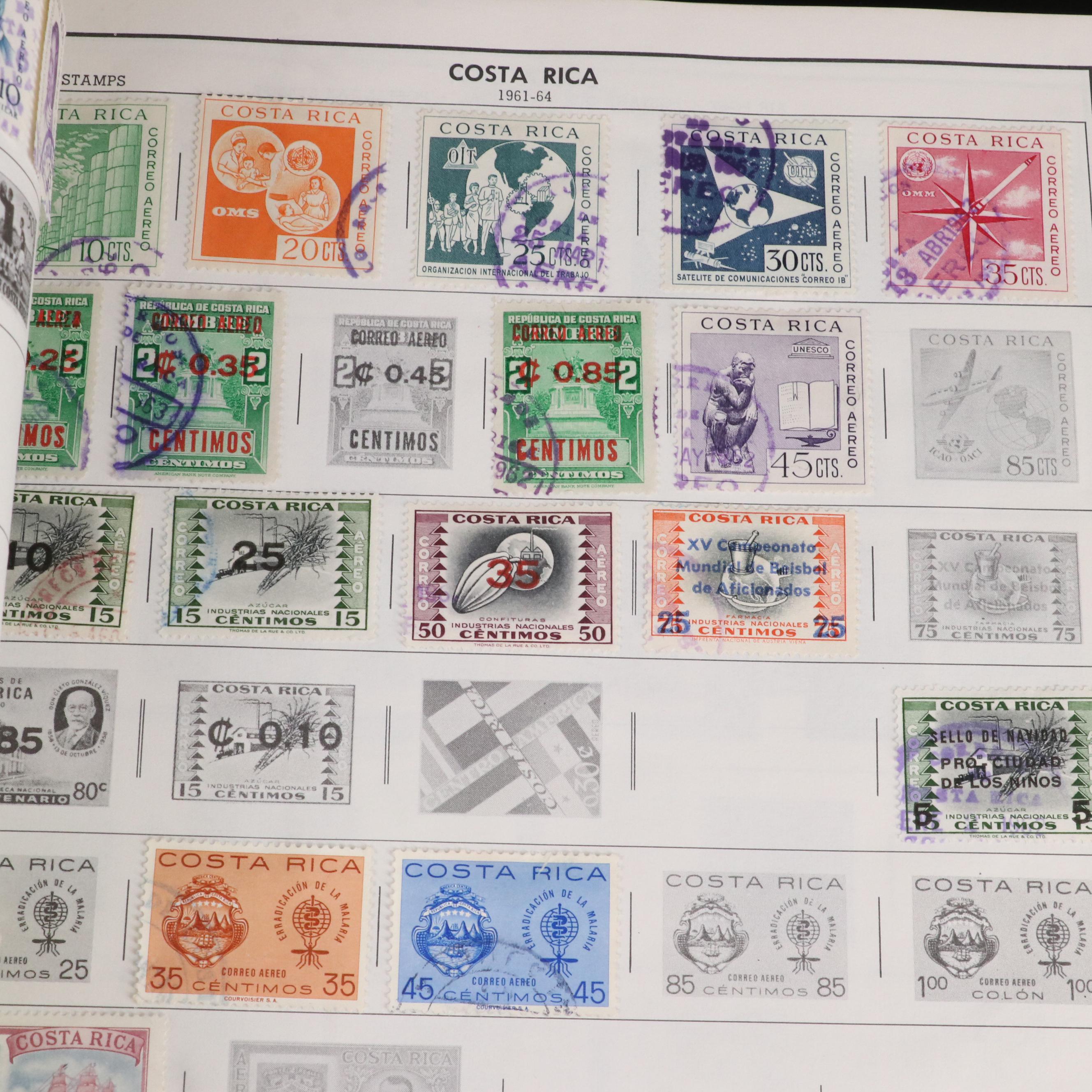 U.S. and World Stamp Collection in a Harris Citation Stamp Album