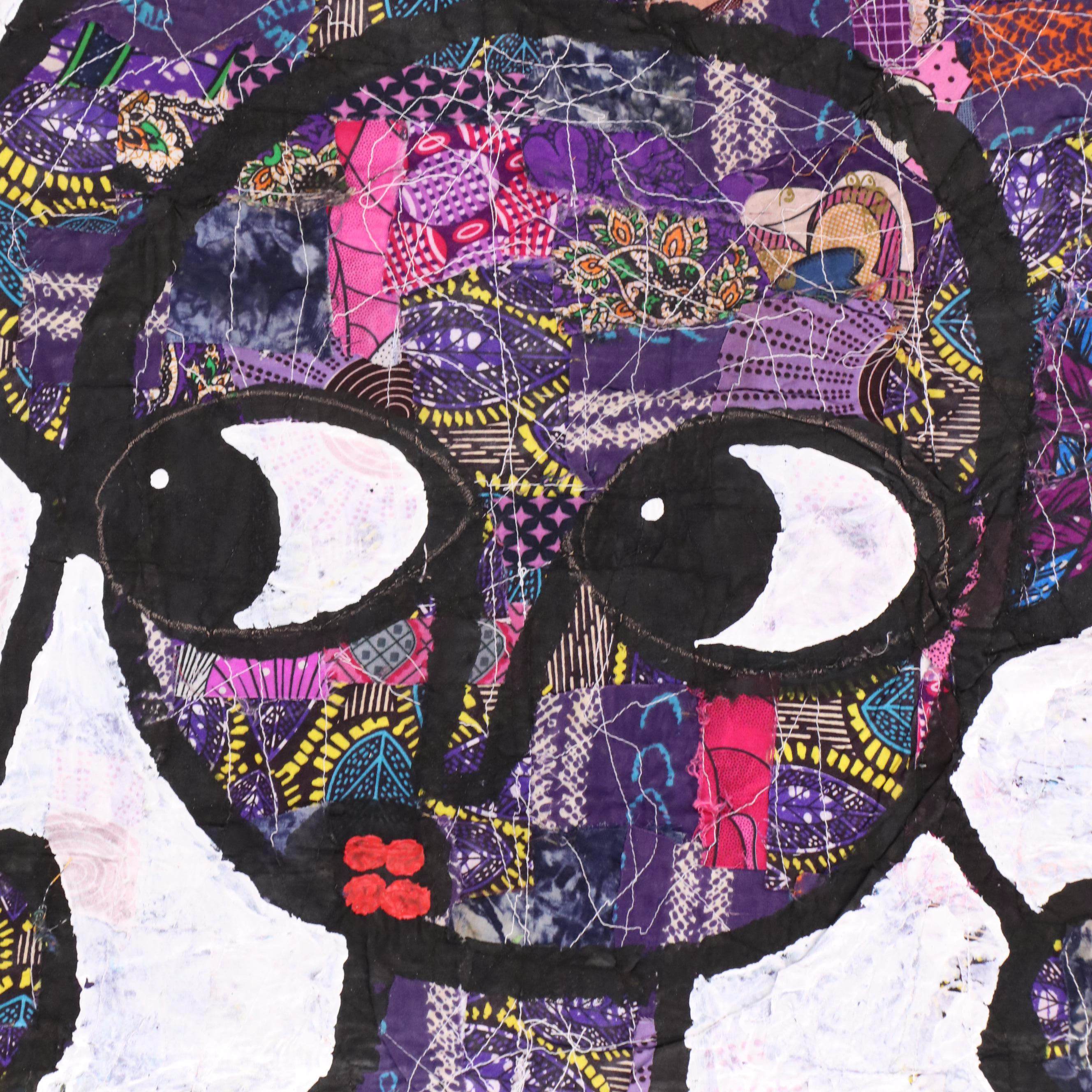 Abiola Idowu Figurative Mixed Media Painting "Enjoy Life," 2024