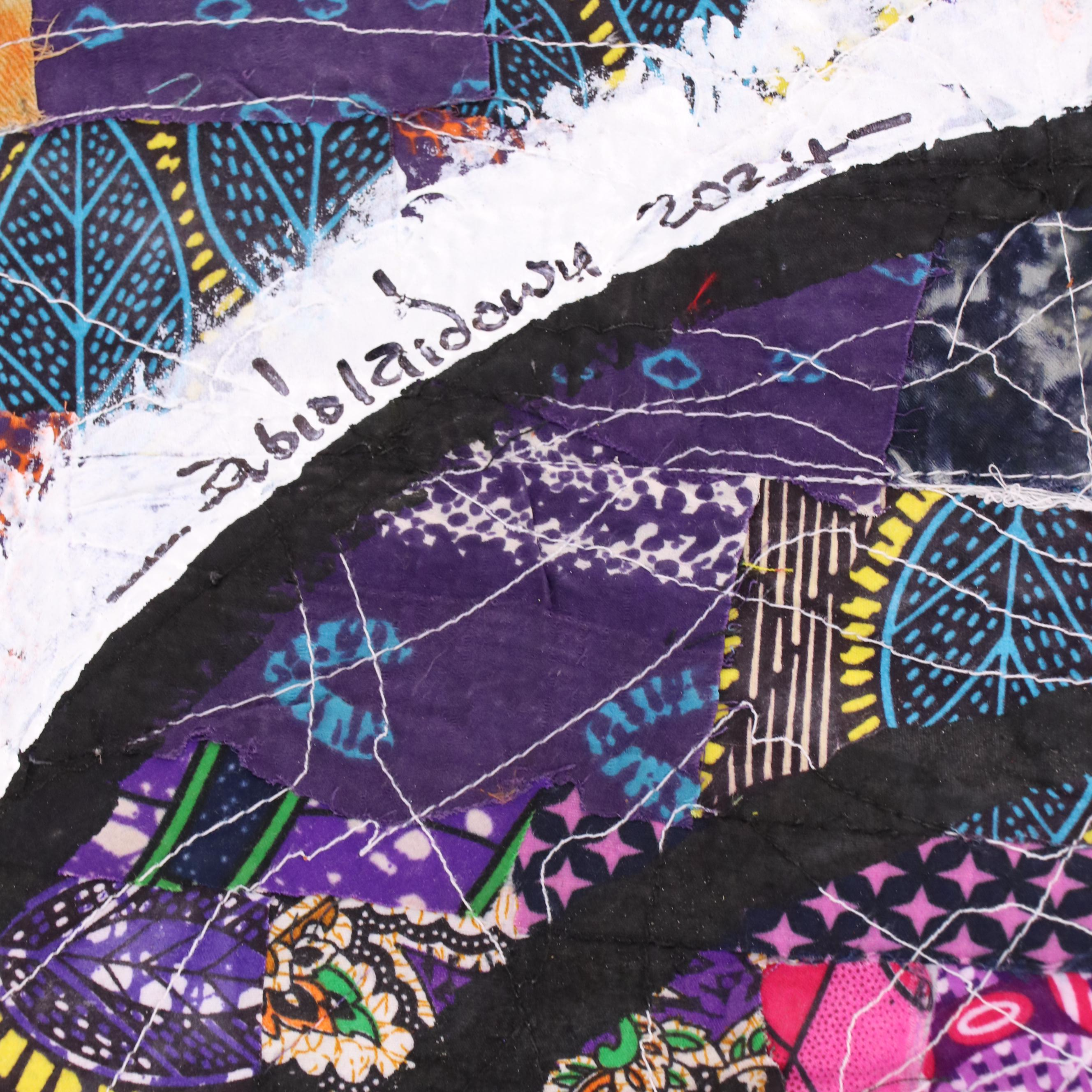 Abiola Idowu Figurative Mixed Media Painting "Enjoy Life," 2024