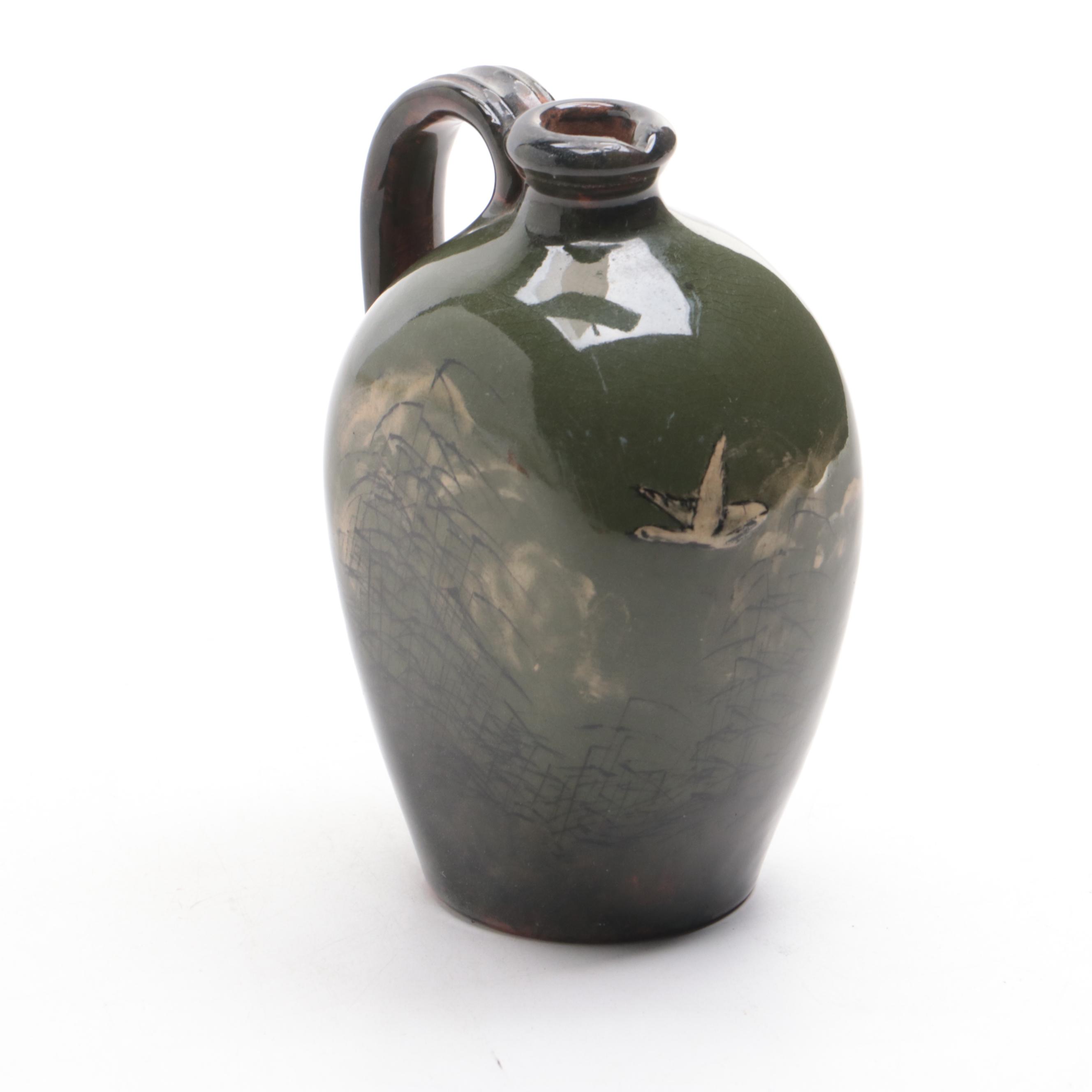 Martin Rettig for Rookwood Pottery Limoges Glaze Japanesque Jug, 1882