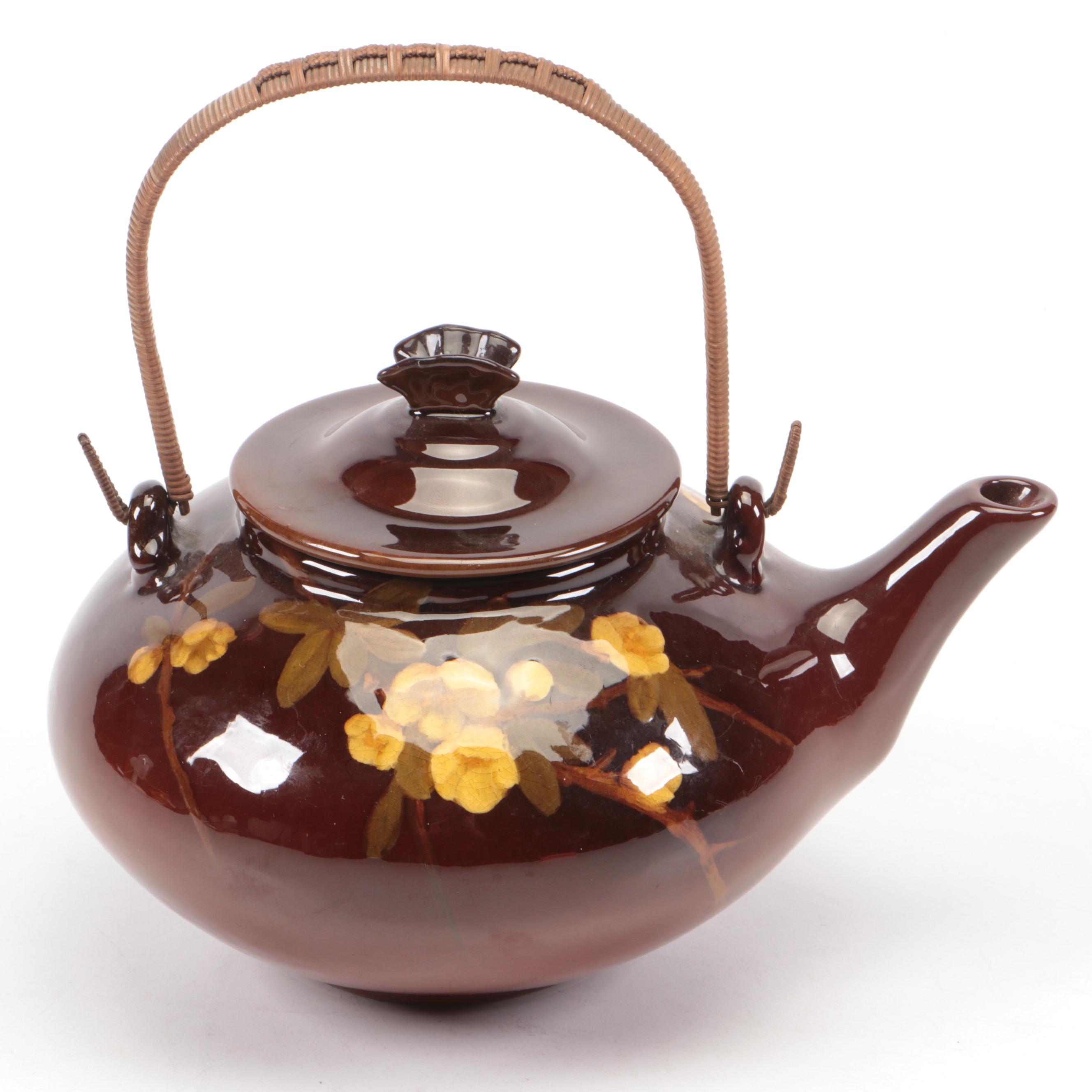 Laura E. Linderman for Rookwood Pottery Standard Glaze Tea Kettle, 1907