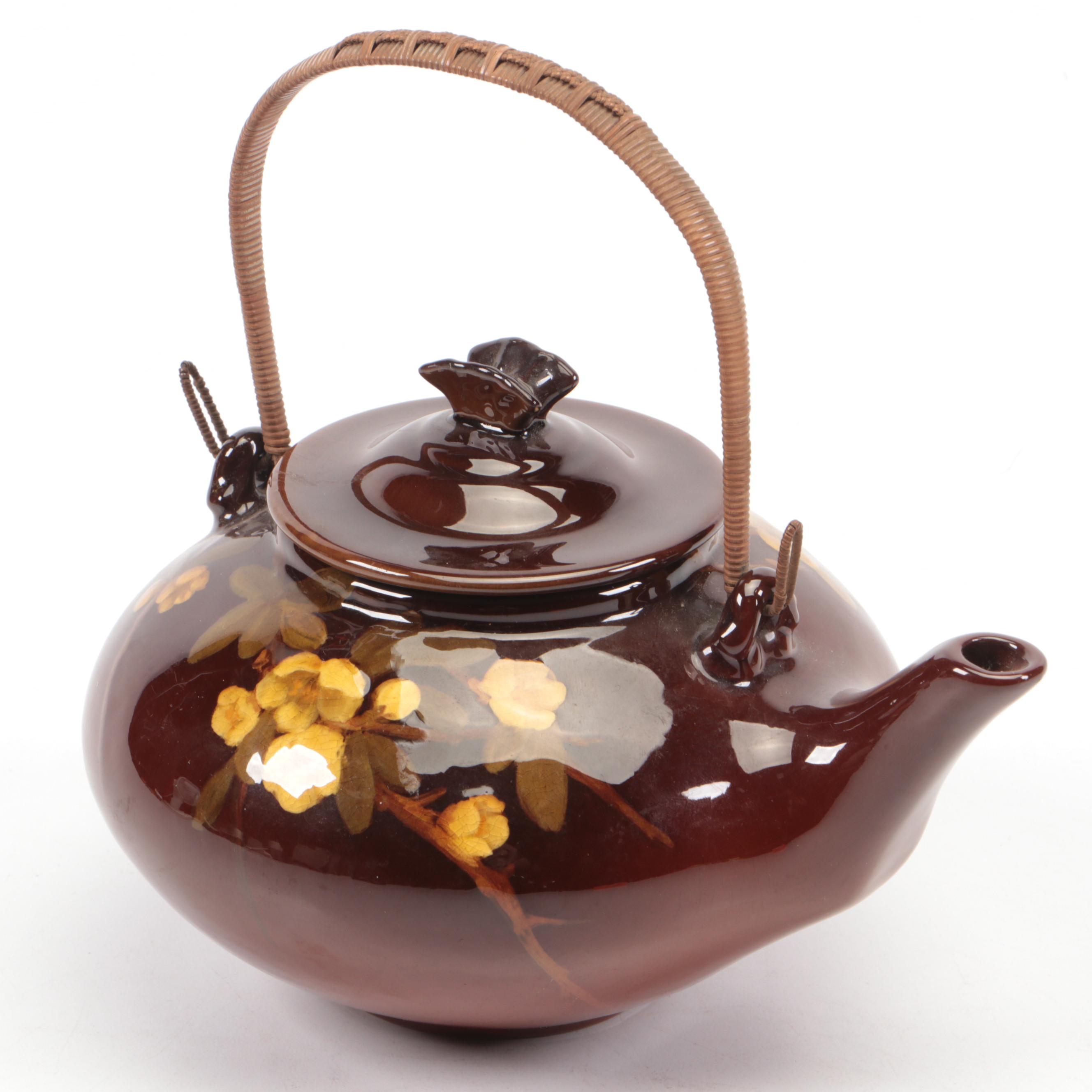 Laura E. Linderman for Rookwood Pottery Standard Glaze Tea Kettle, 1907