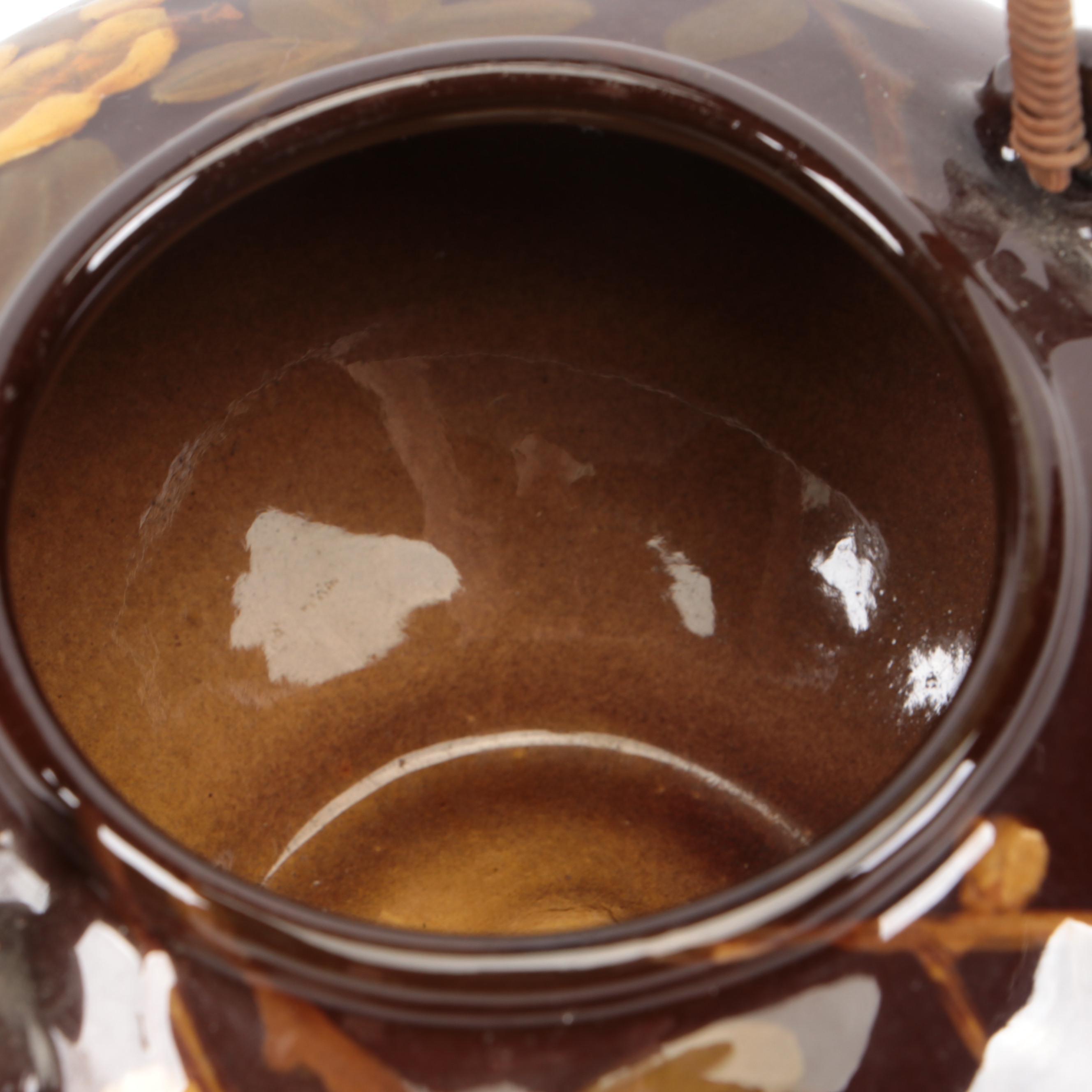 Laura E. Linderman for Rookwood Pottery Standard Glaze Tea Kettle, 1907