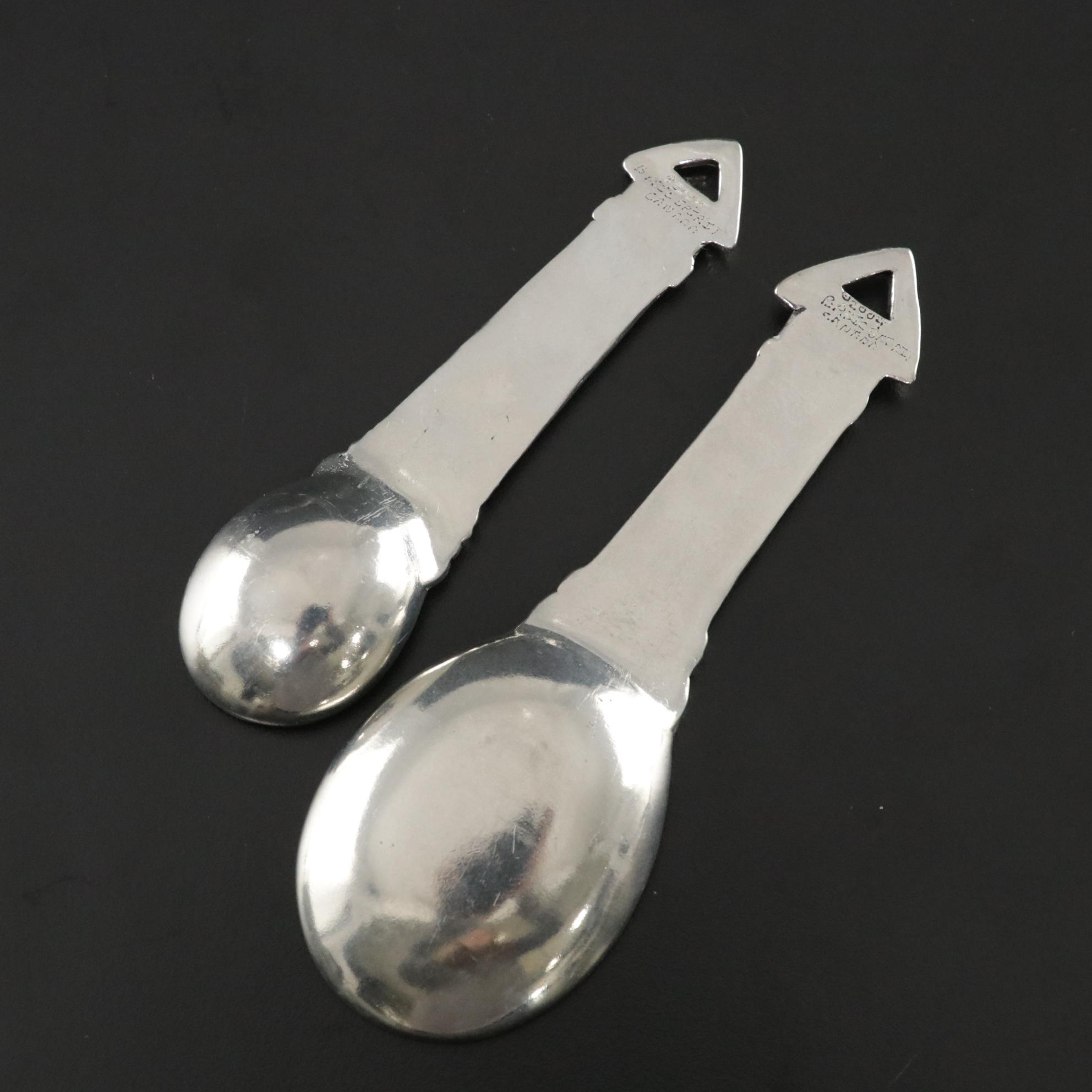 Basic Spirit Lighthouse Themed Pewter Measuring Spoons With Hanging Rack