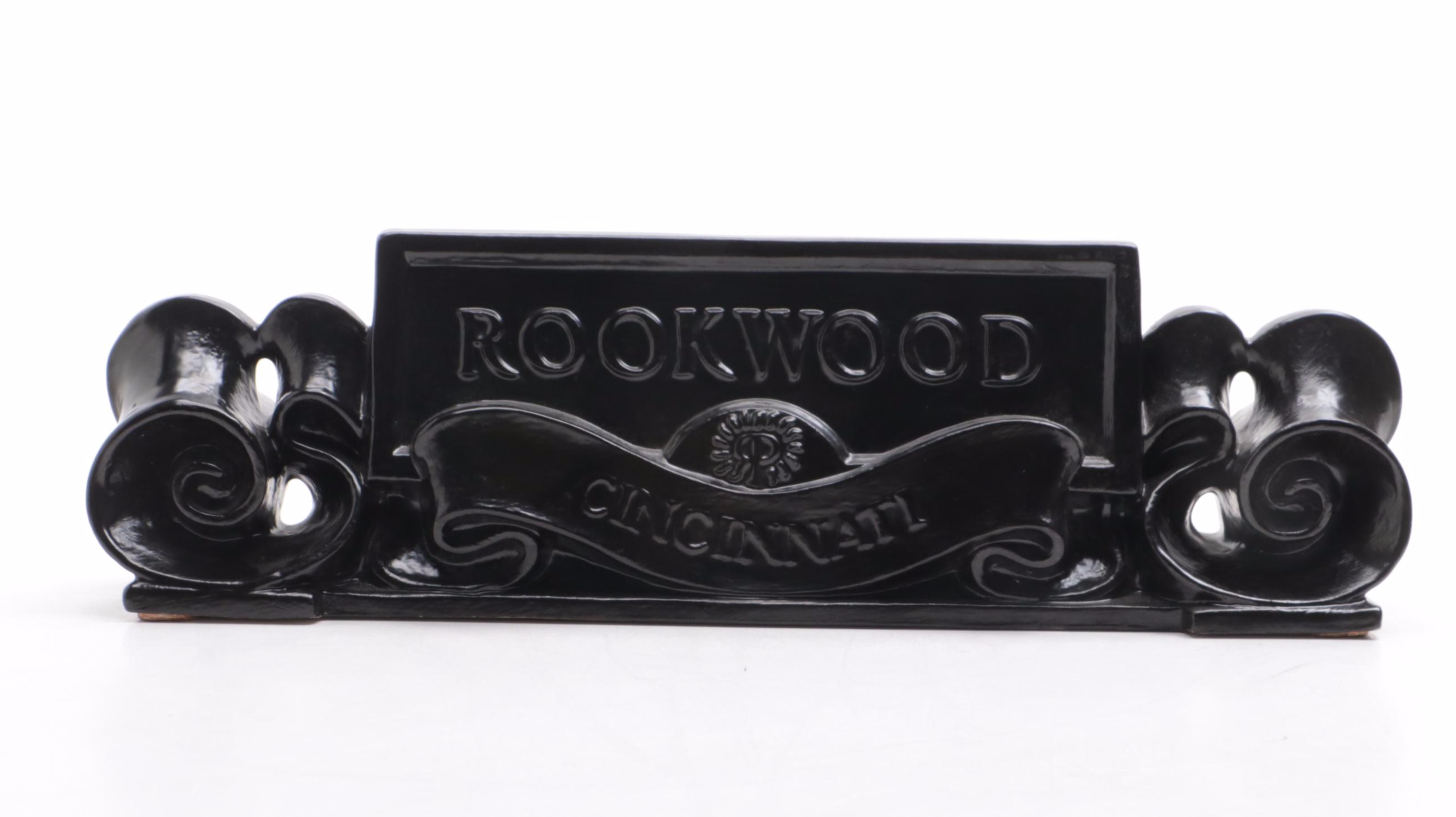 Rookwood Pottery "Rookwood Cincinnati" Dealer Sign in Black, 1992