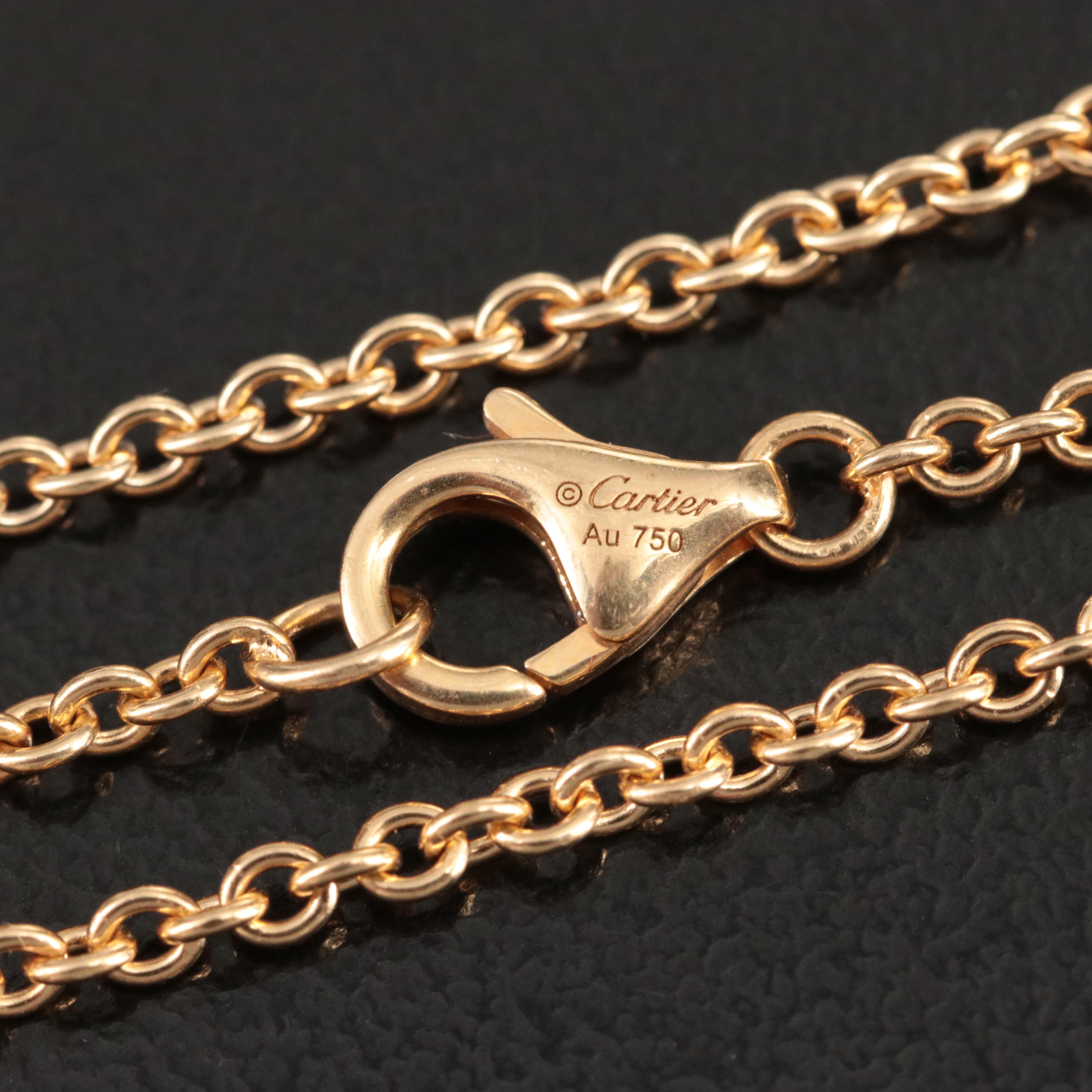 Cartier LOVE 18K Interlocking Rings Necklace