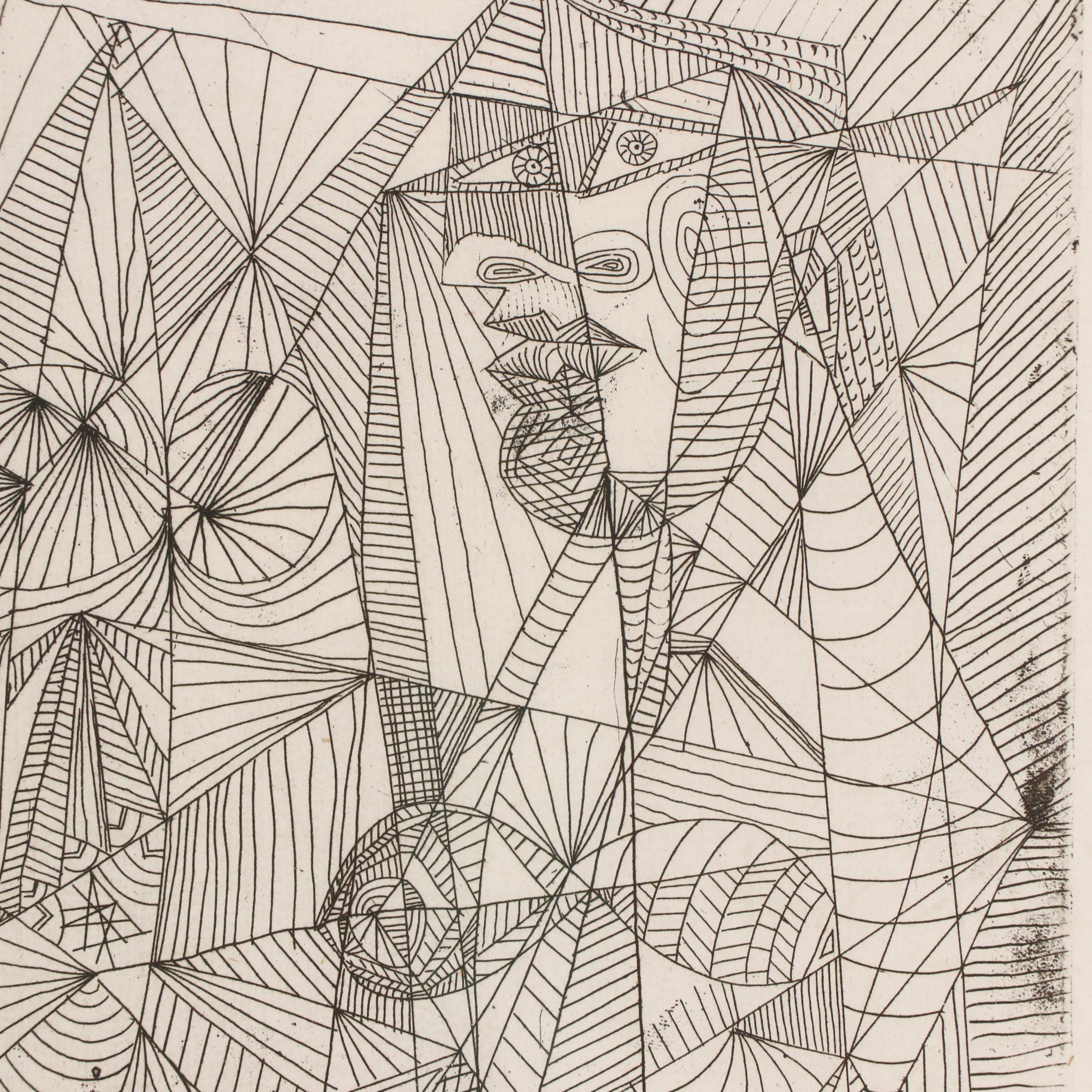 Pablo Picasso (After) Etching, "Deux Figures" 1938