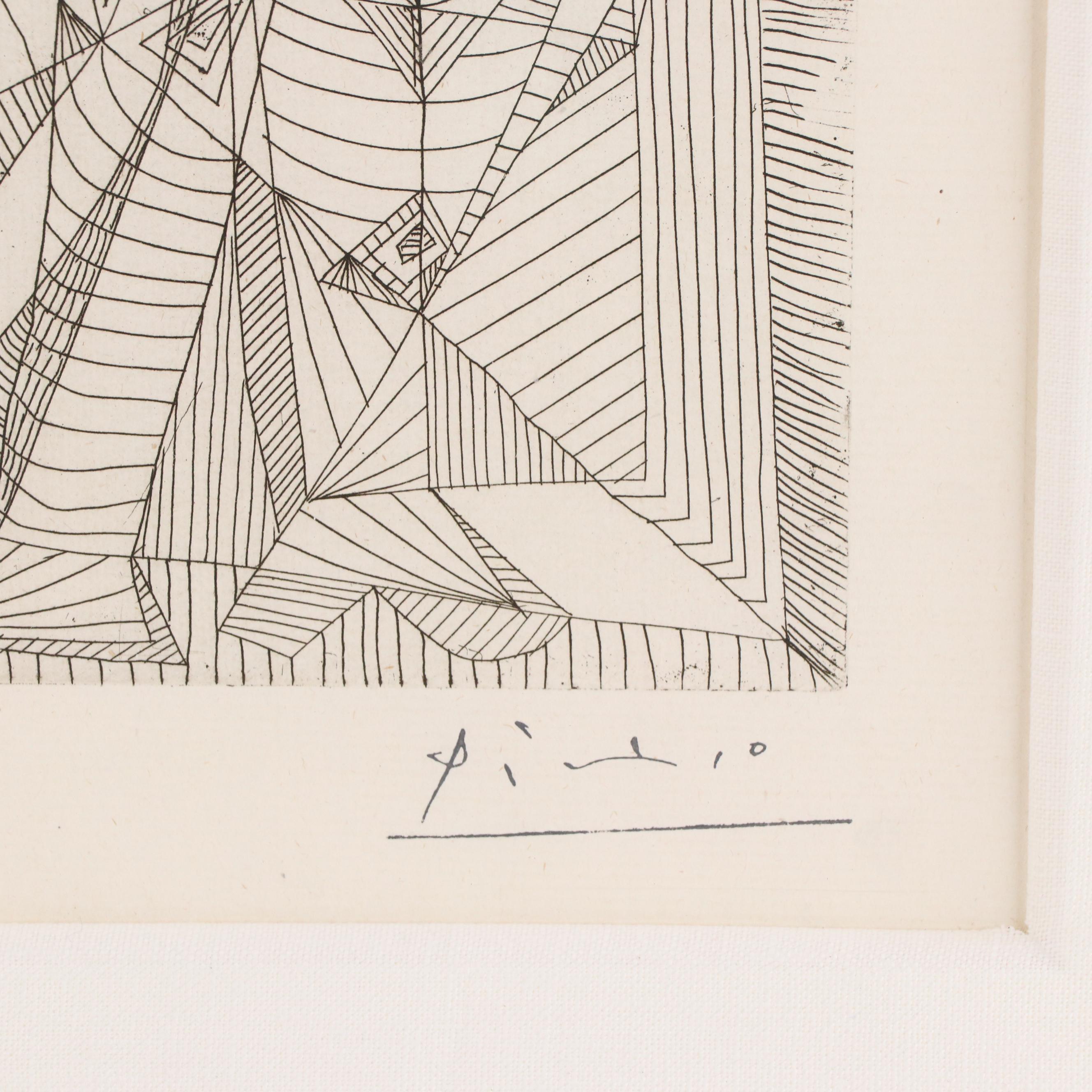 Pablo Picasso (After) Etching, "Deux Figures" 1938