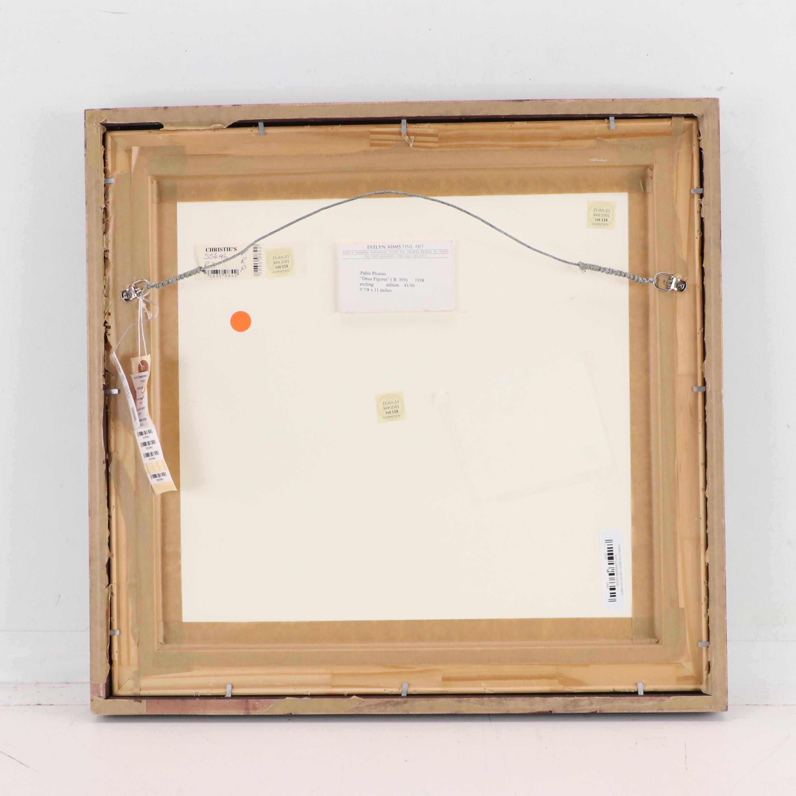 Pablo Picasso (After) Etching, "Deux Figures" 1938