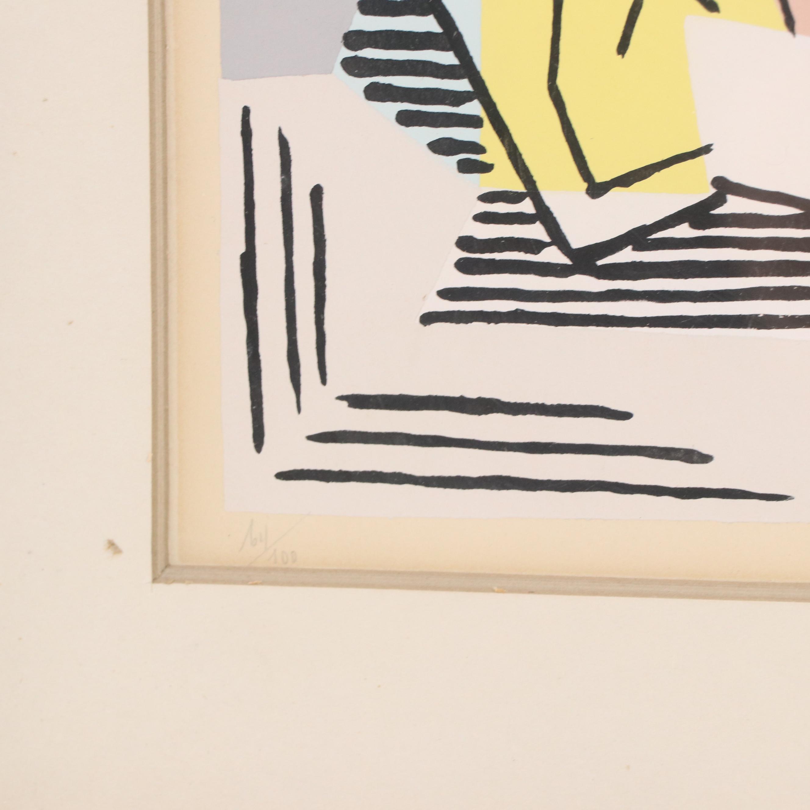 Pablo Picasso (After) Pochoir, Signed Edition, "Verre et Compotier," 1922