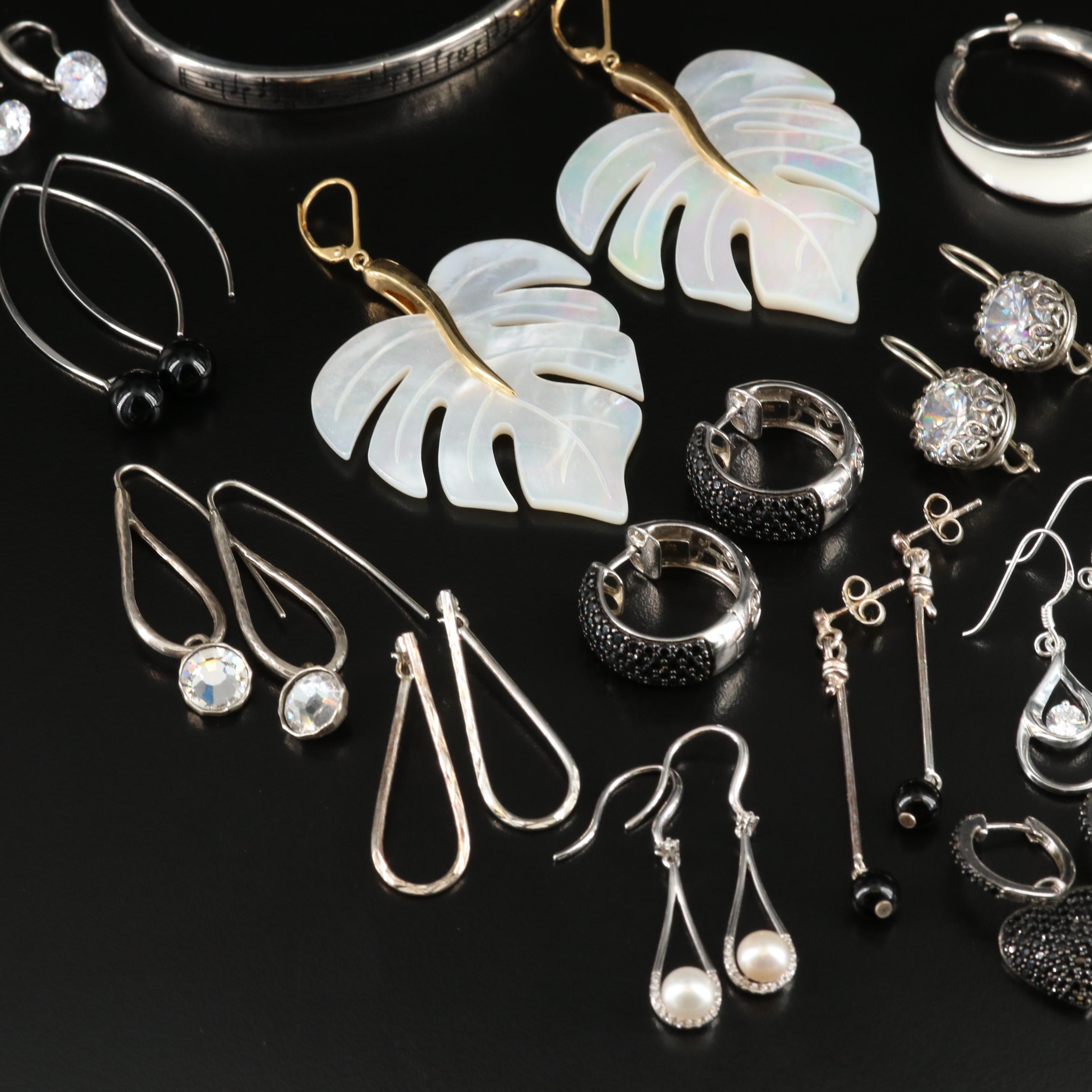 Sterling Jewelry Including Mother-of-Pearl, Pearl and CZ