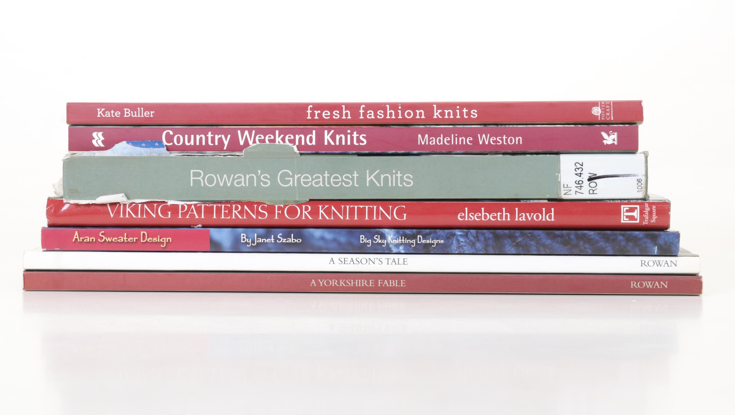 "Viking Patterns for Knitting" by Elsebeth Lavold and Six More Knitting Books