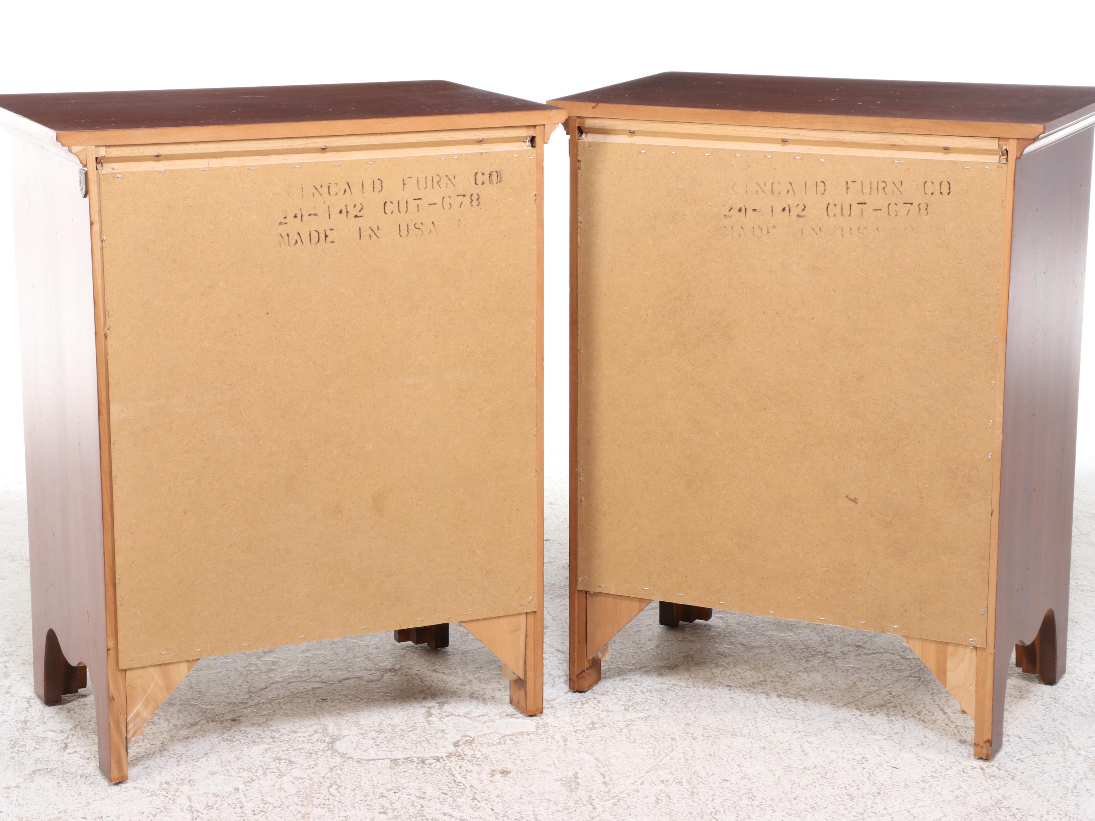Pair of Ducks Unlimited for Kincaid American Primitive Style Cherry Nightstands