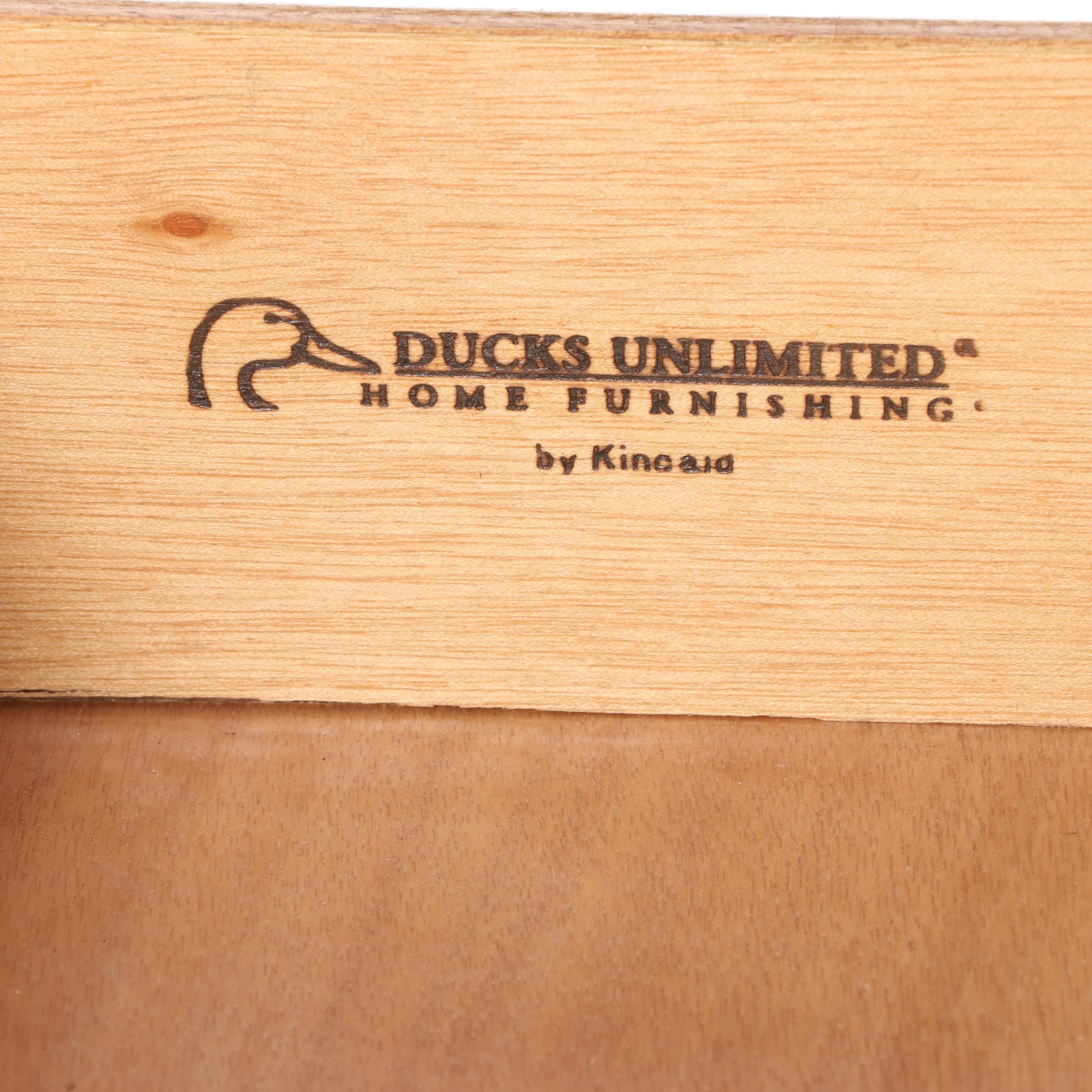 Pair of Ducks Unlimited for Kincaid American Primitive Style Cherry Nightstands