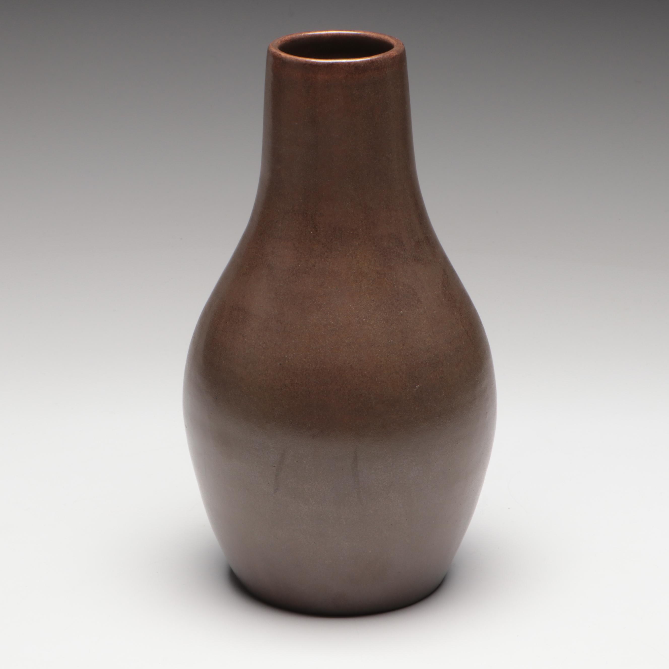 Saturday Evening Girls Pottery Vase Drilled For Lamp, Early 20th Century