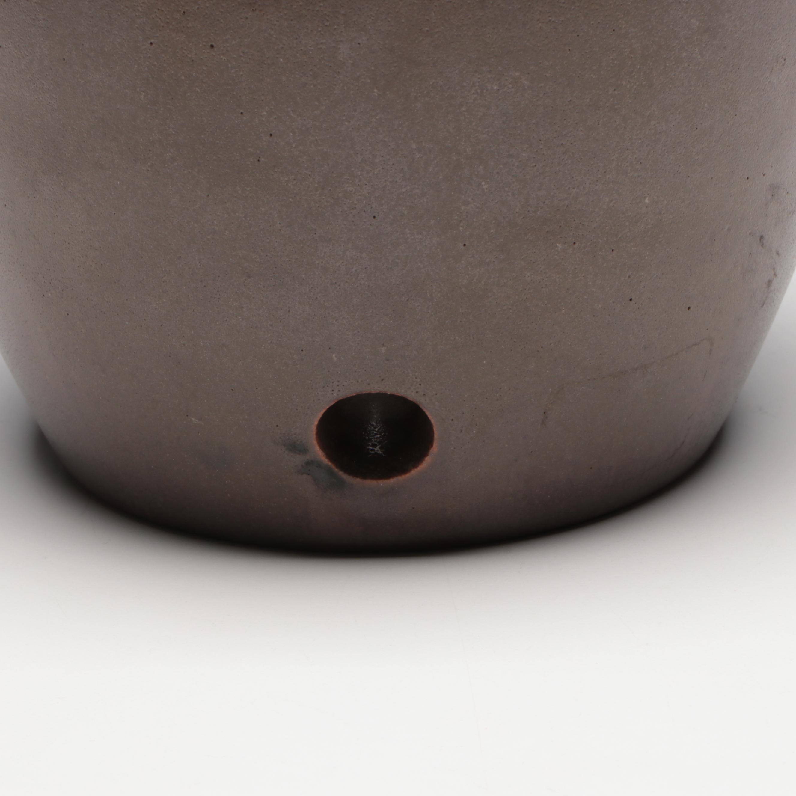 Saturday Evening Girls Pottery Vase Drilled For Lamp, Early 20th Century