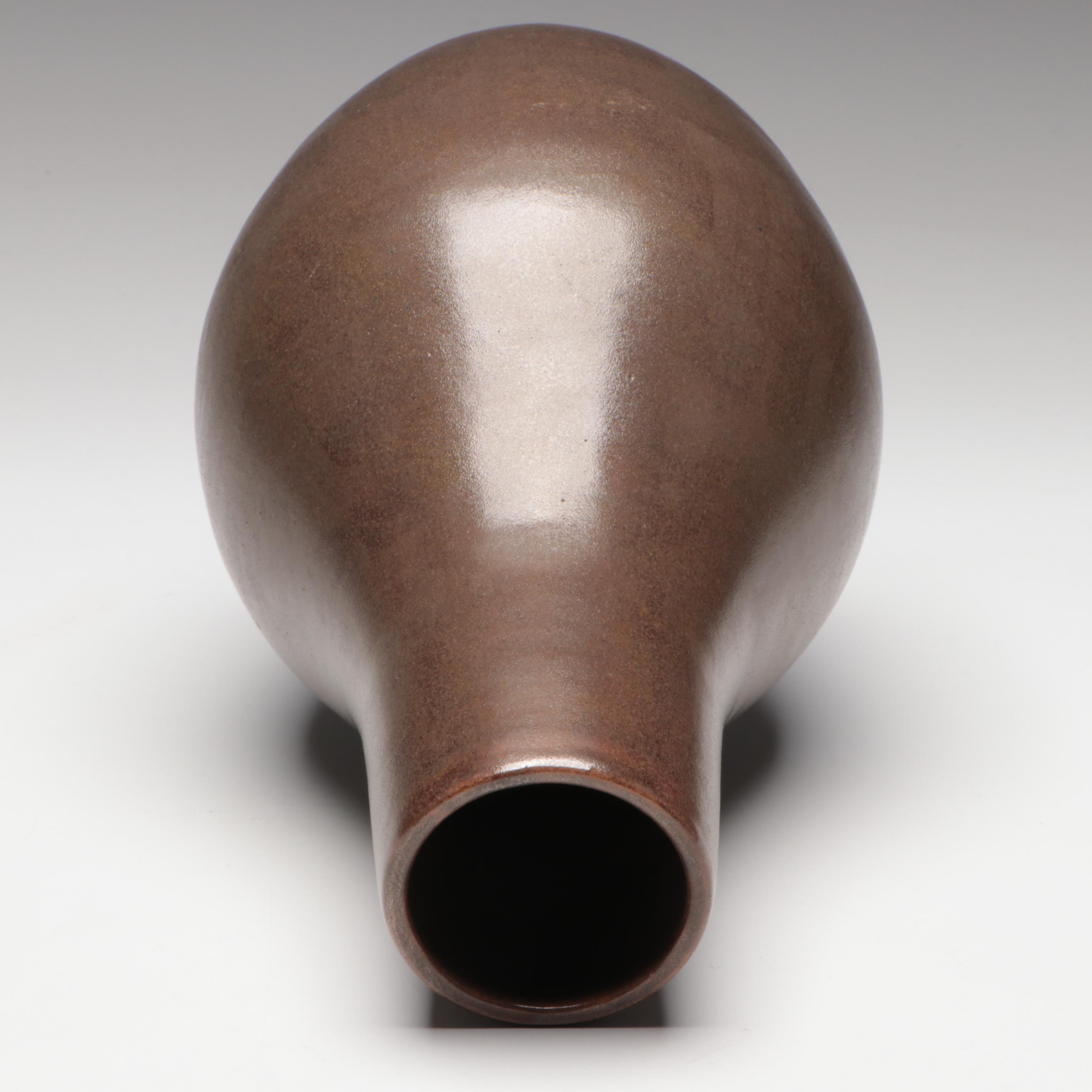 Saturday Evening Girls Pottery Vase Drilled For Lamp, Early 20th Century