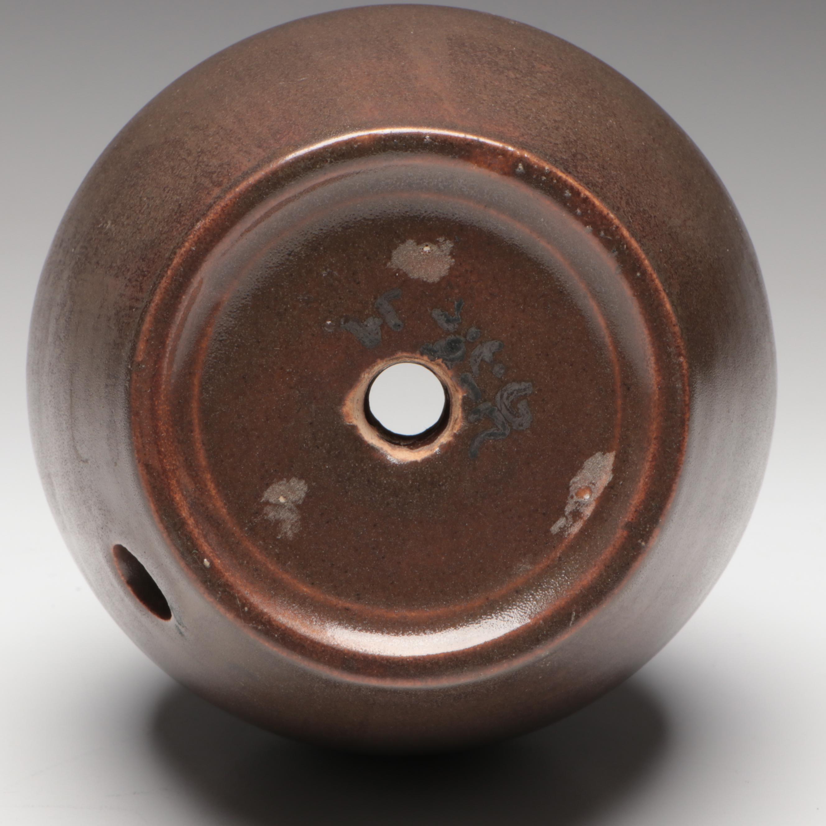 Saturday Evening Girls Pottery Vase Drilled For Lamp, Early 20th Century