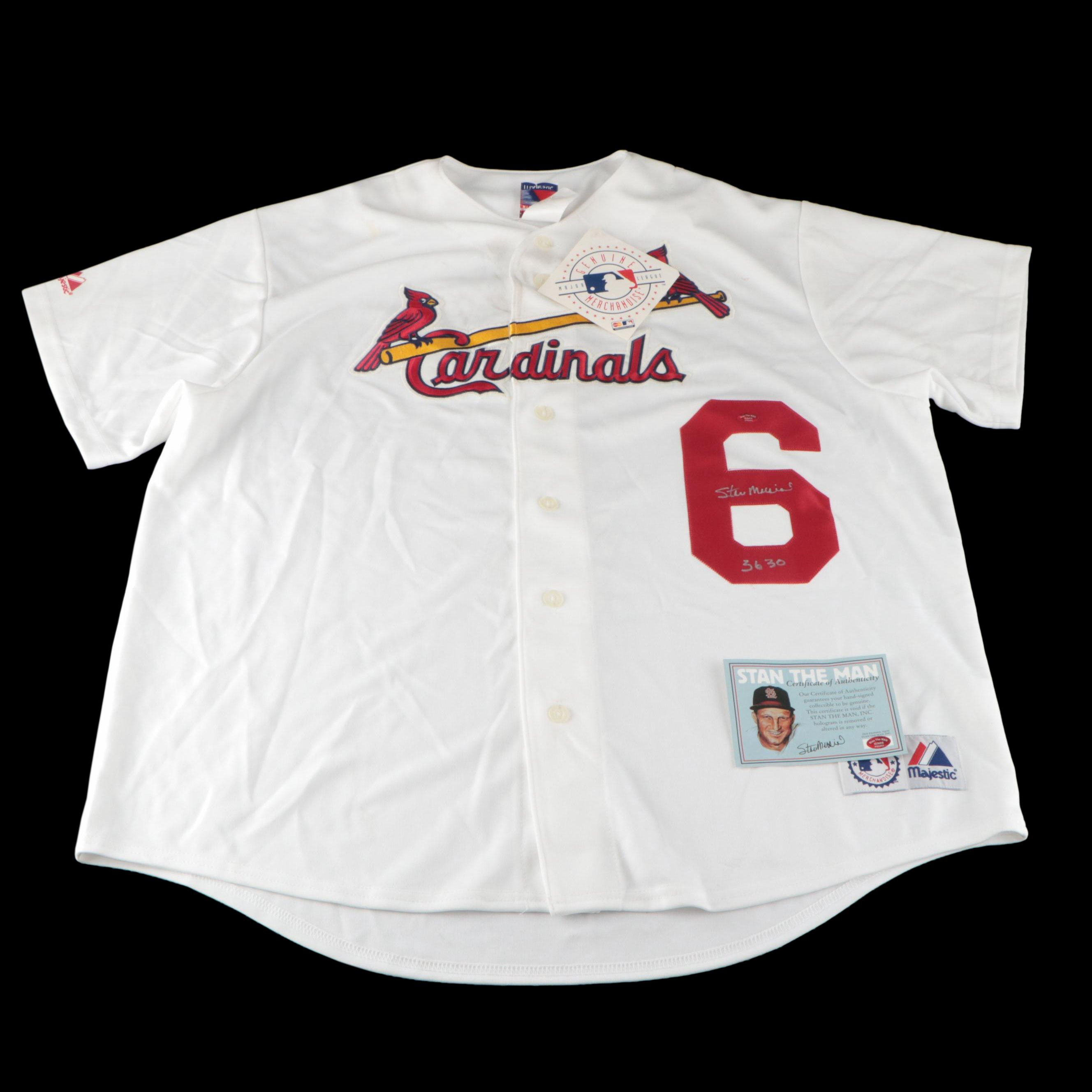 Stan Musial Signed St. Louis Cardinals Majestic Baseball Jersey