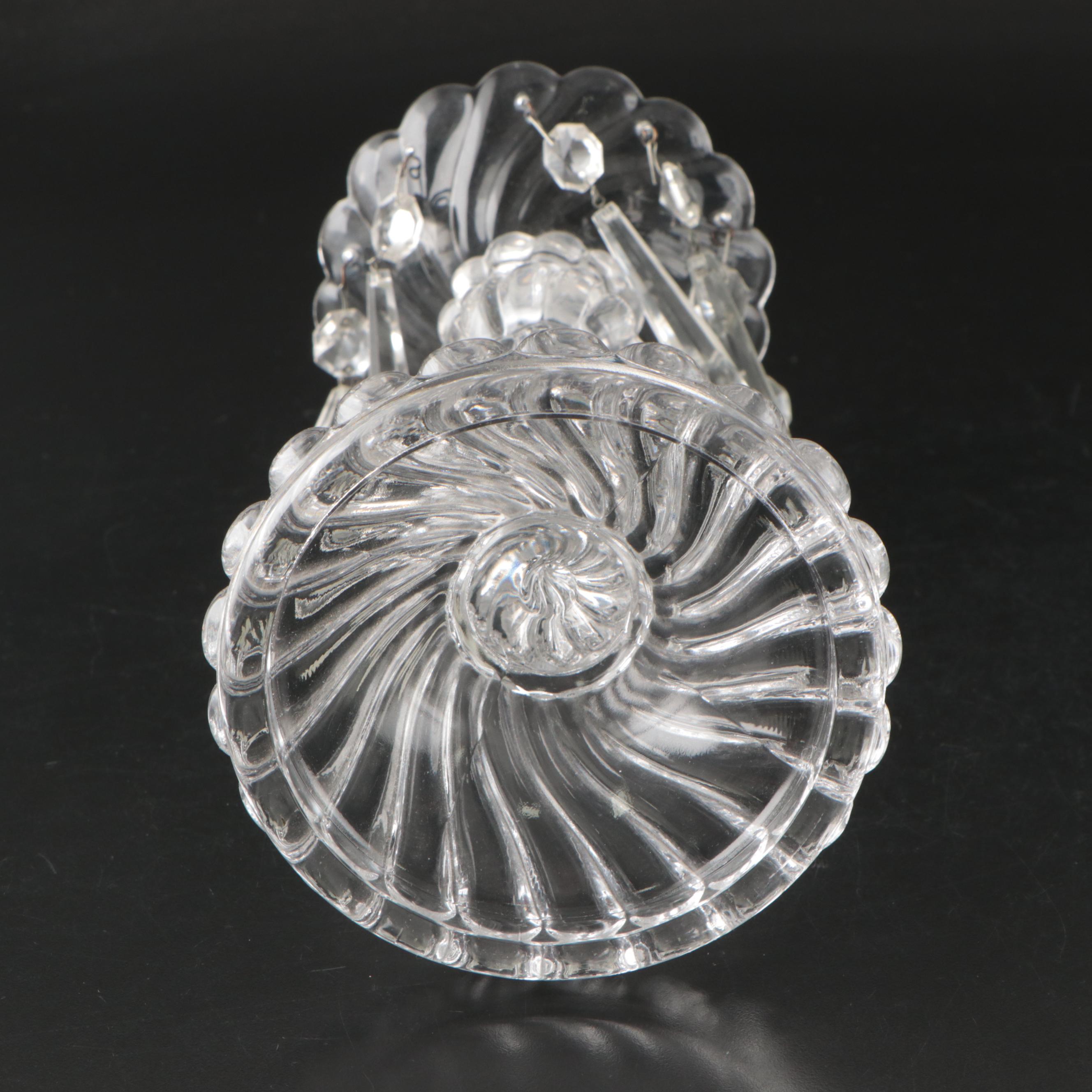 Fostoria "Colony" Crystal Single Light Candlestick Lustres