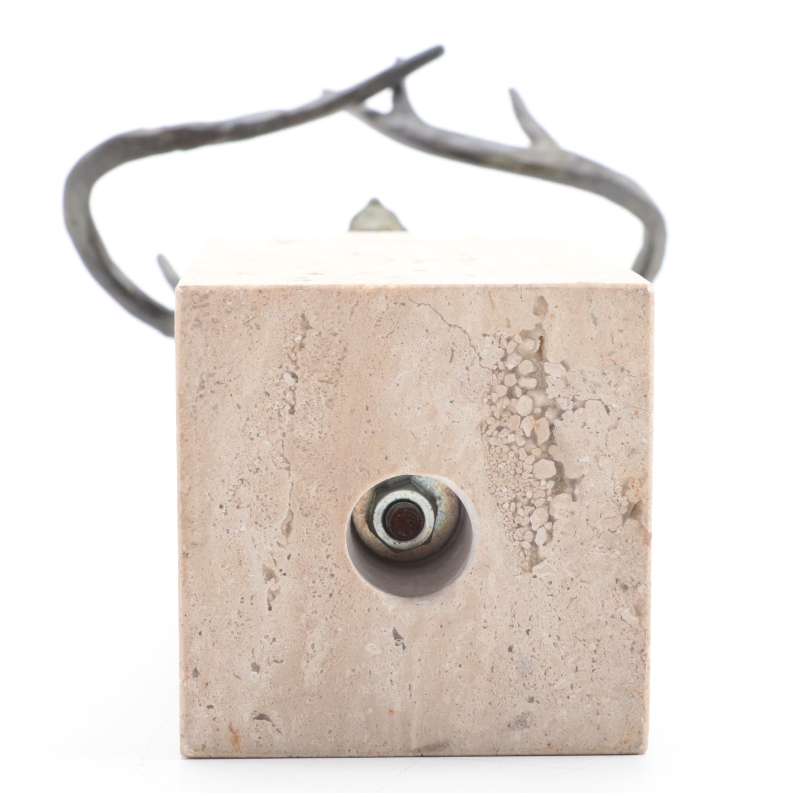 Theodore Gall Bronze Bust of Figure With Antlers, 1993