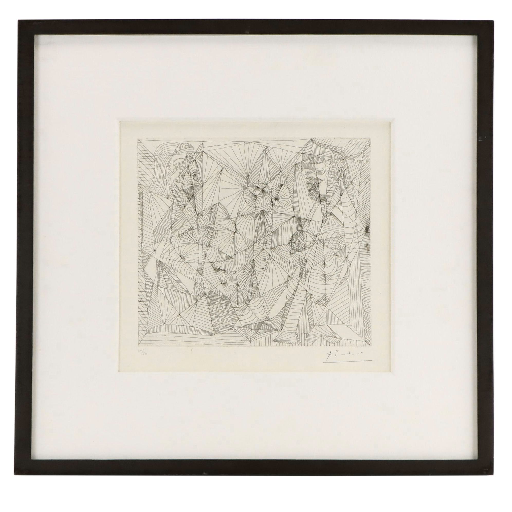 Pablo Picasso (After) Etching, "Deux Figures" 1938